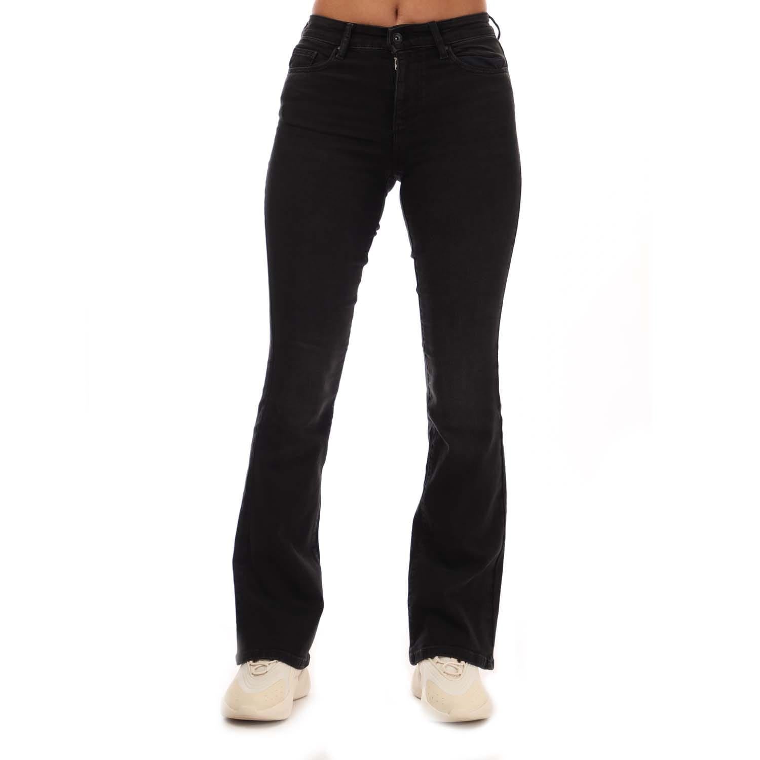 Only Ann Mid Rise Flared Jeans