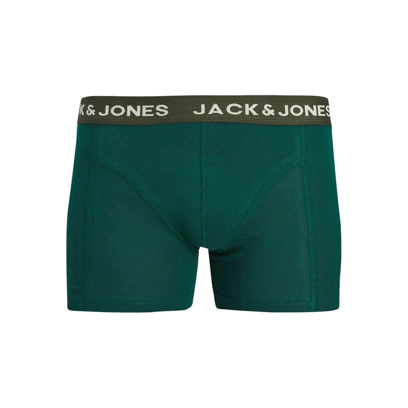 Jack and Jones Green Trunk 3pk