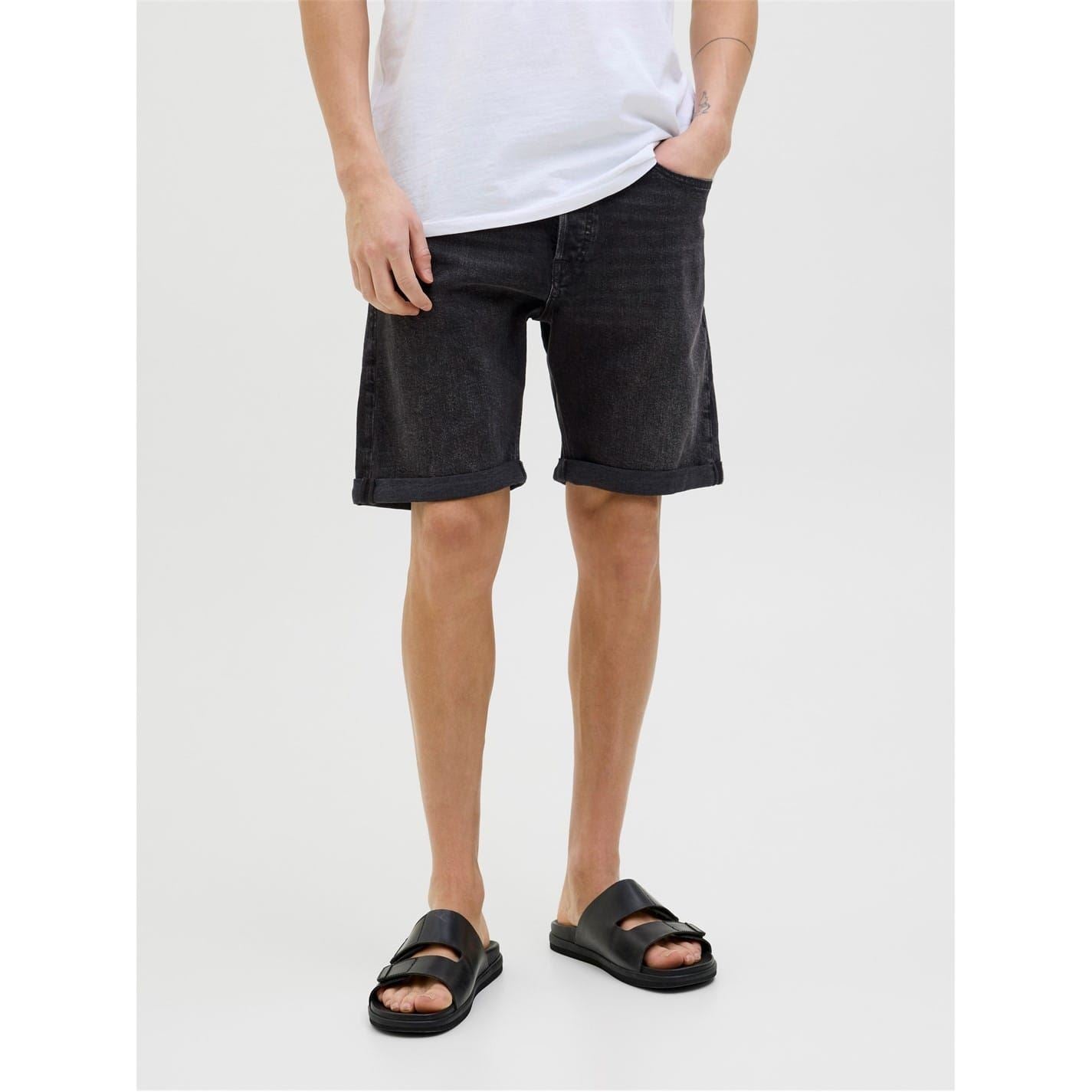 Jack and Jones Rick Denim Bermuda Shorts with Banded Hem