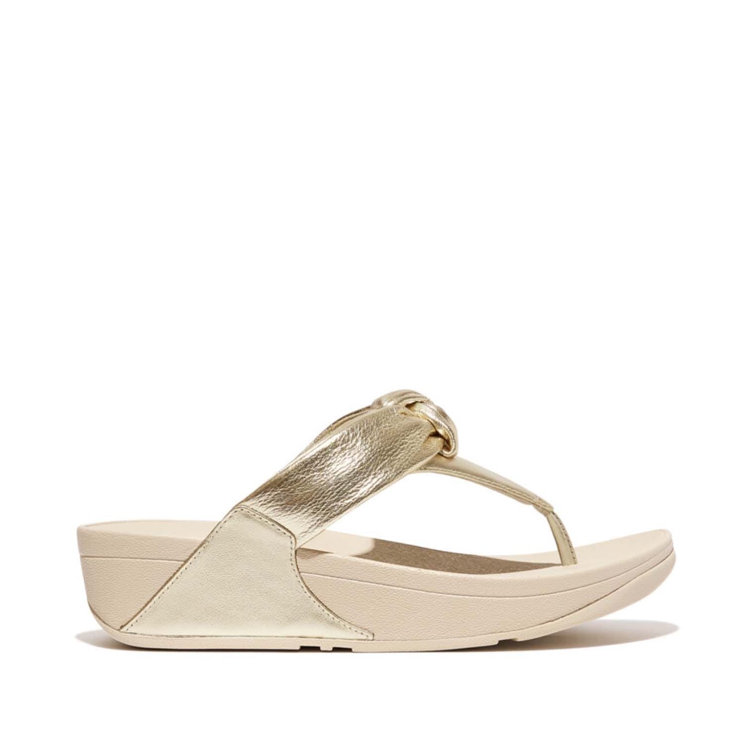 Fit Flop Lulu Toe Post - Padded Knot Leather Sandals