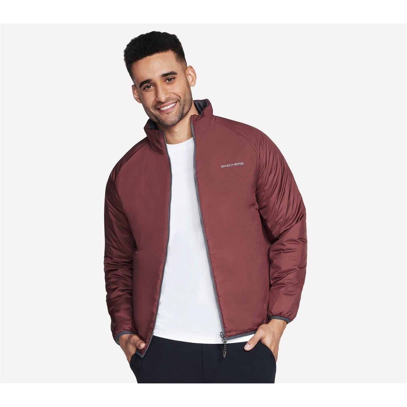 Skechers Goshield Altitude Solid Patterned Ribbed Cuff Softshell Jacket