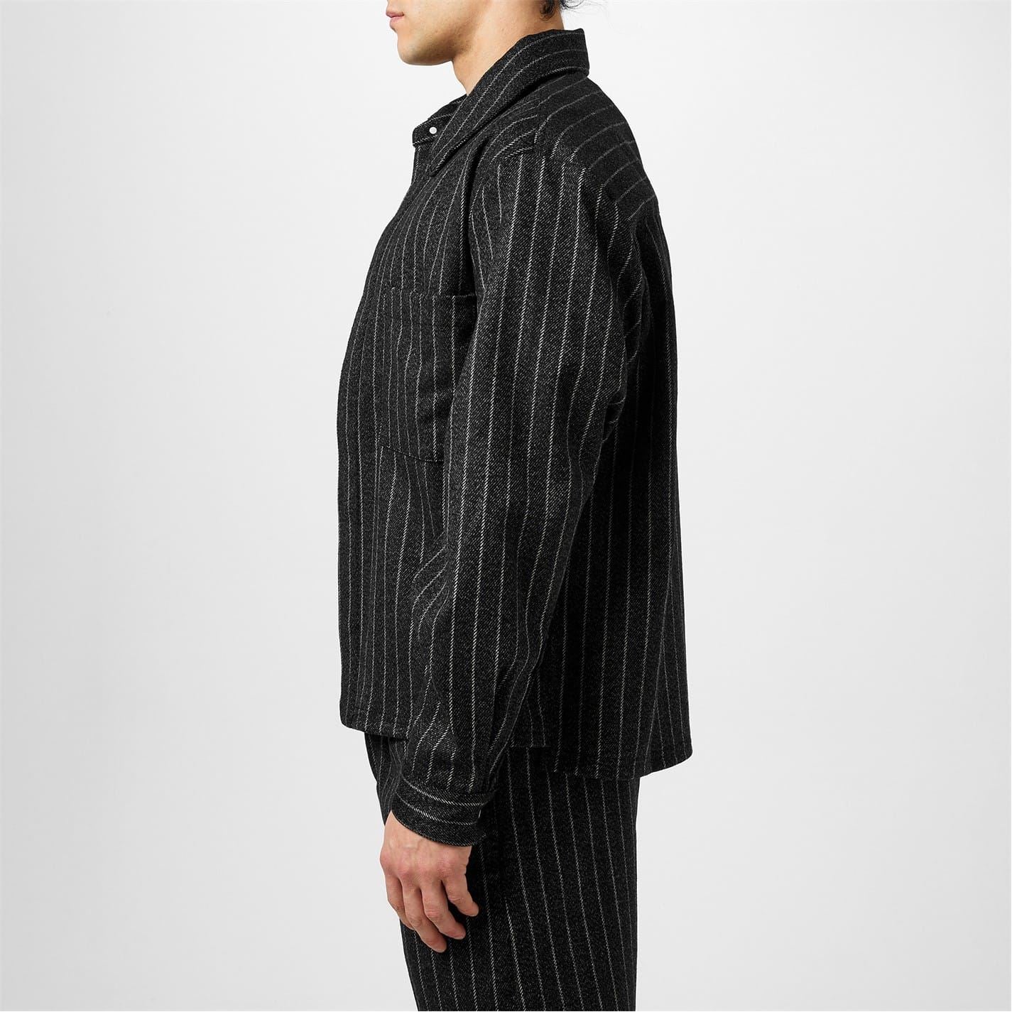 Represent Pinstripe Relaxed Fit Overshirt