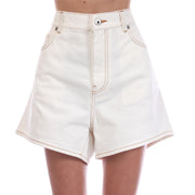 Off White Denim Shorts