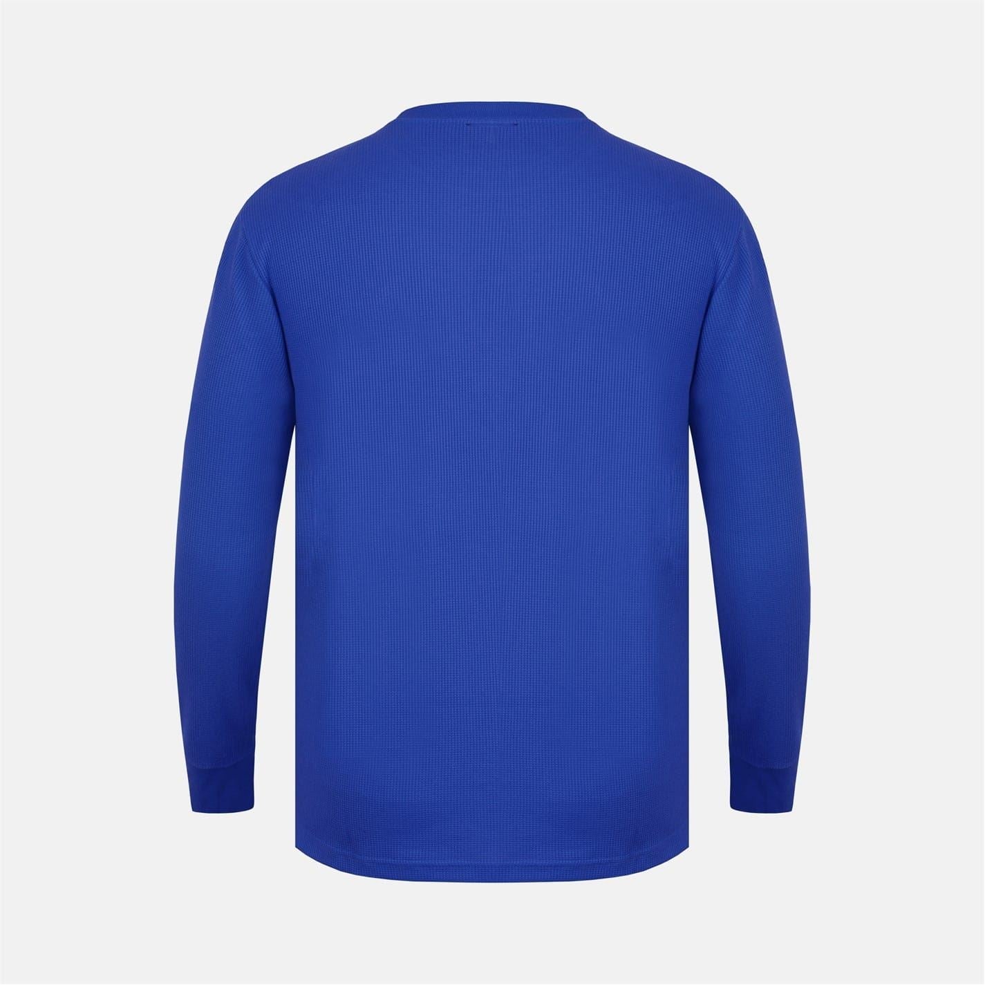 Fabric Waffle Crew Neck Long Sleeve T-Shirt