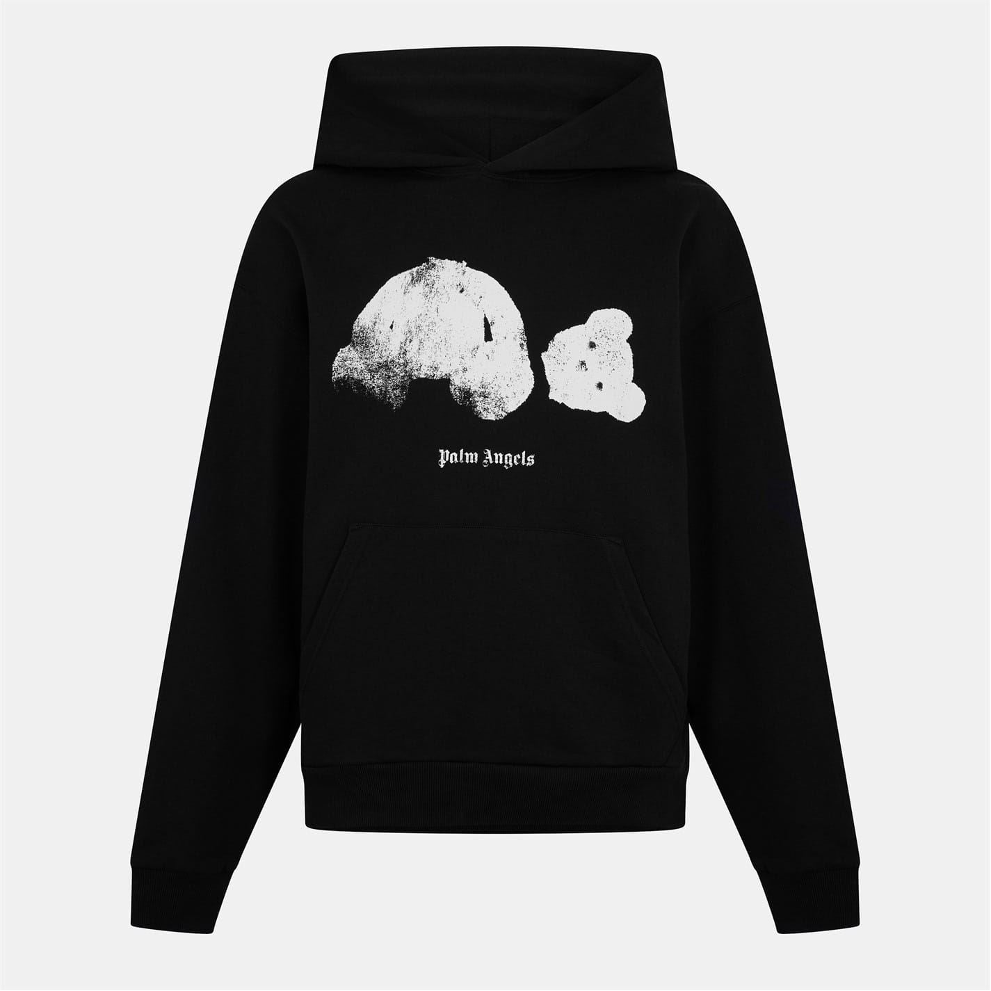 Palm Angels Mens Kill Bear Pull Over Hoodie