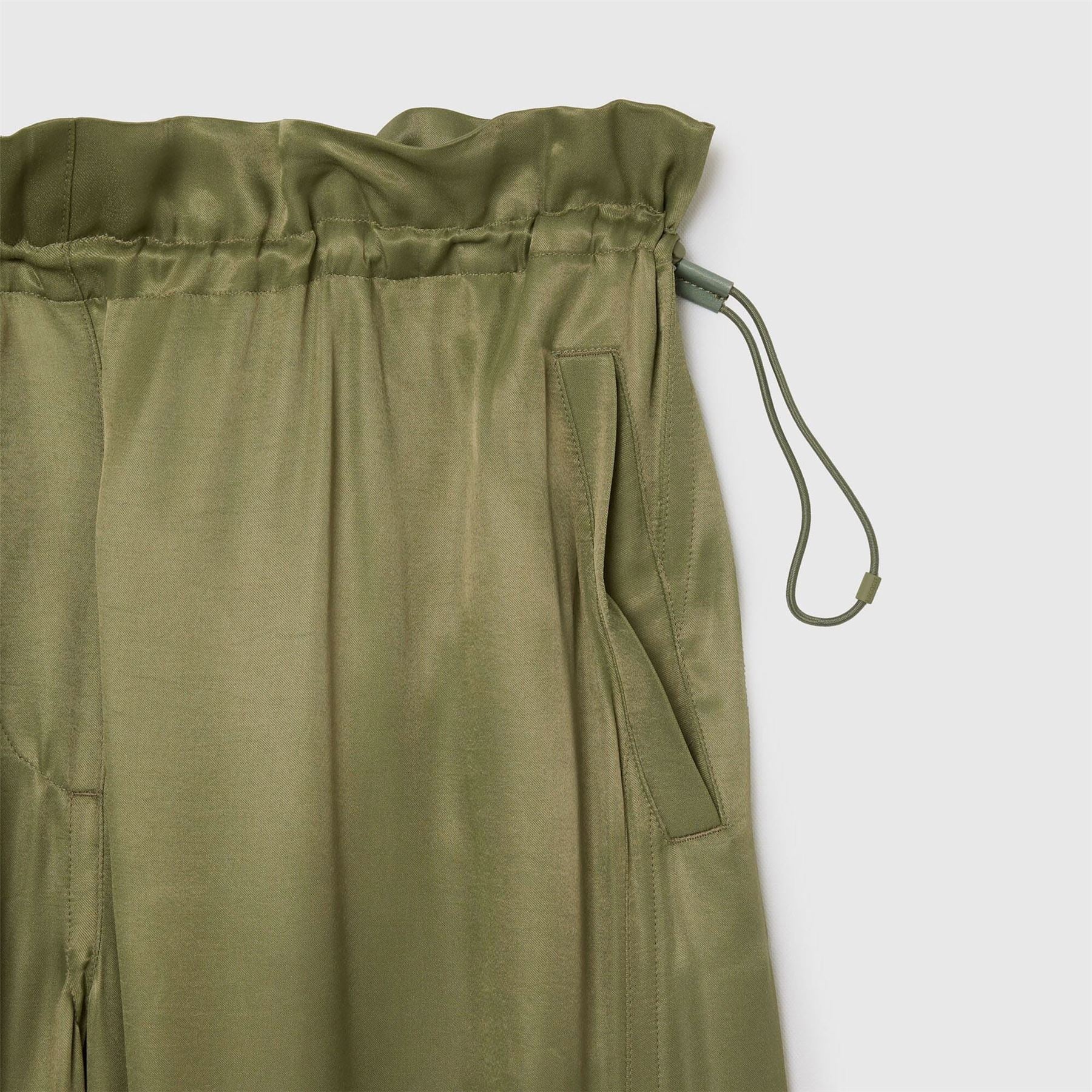 Lacoste Oversized Satin Cargo Pants