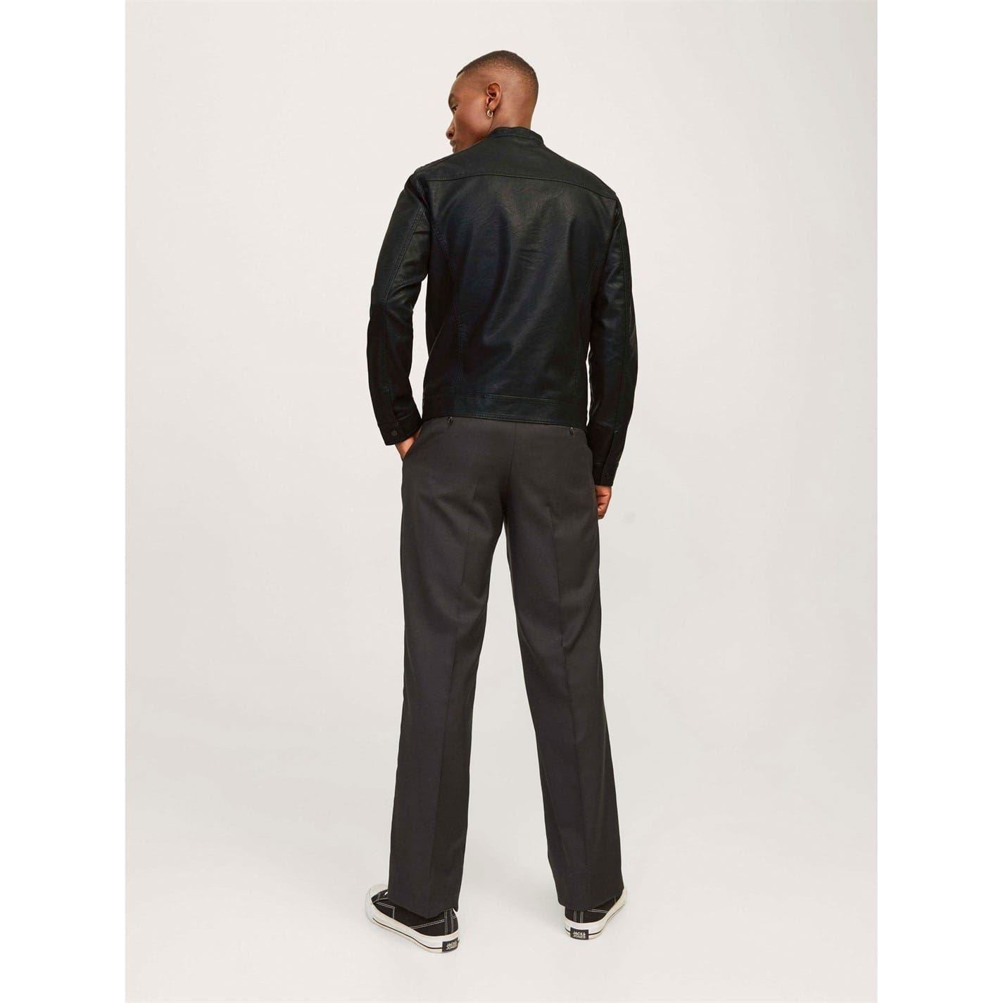 Jack and Jones Warner Solid Patterned Snap Button Zipped Pocket Jacket