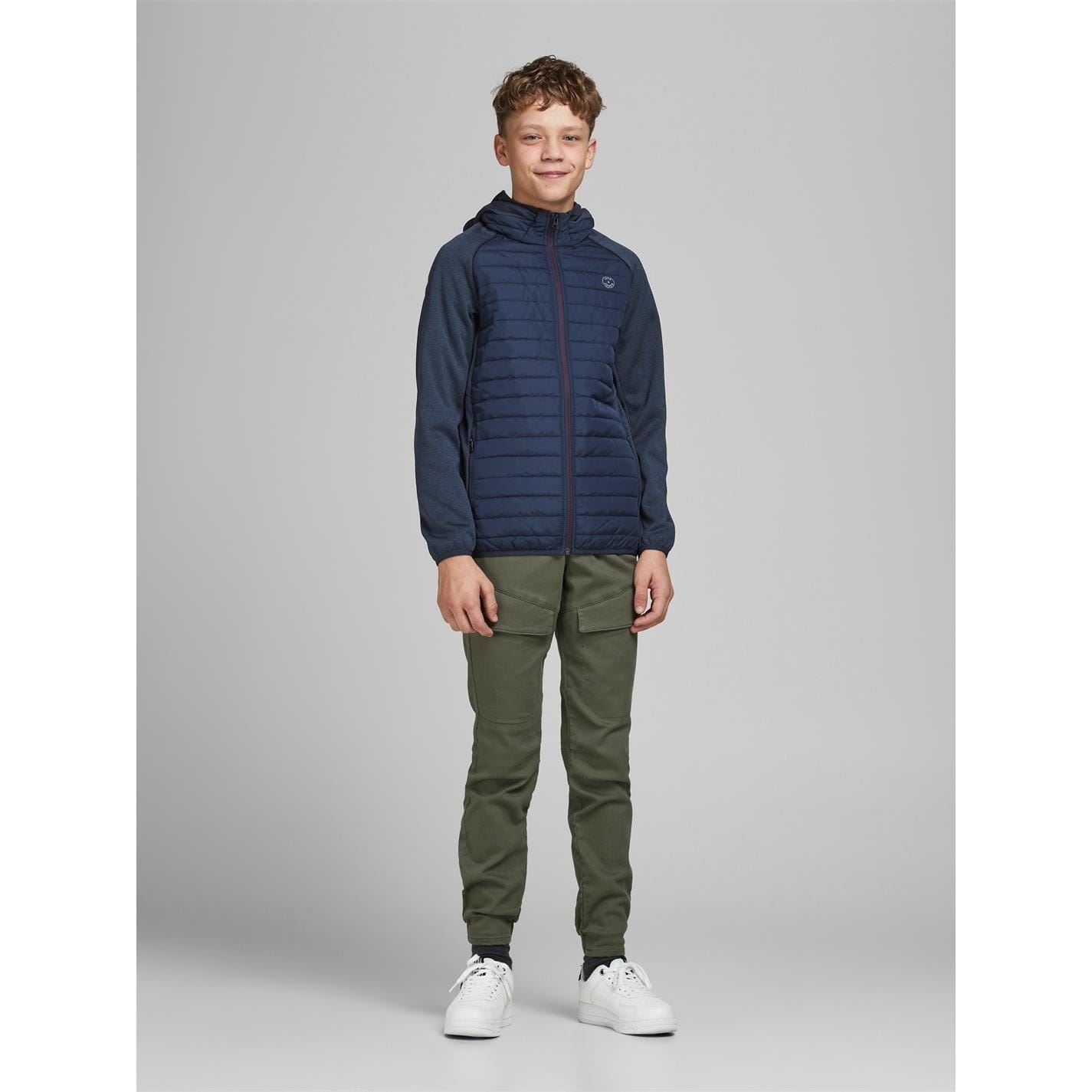 Jack and Jones Multi Quilted Hood Jacket Junior