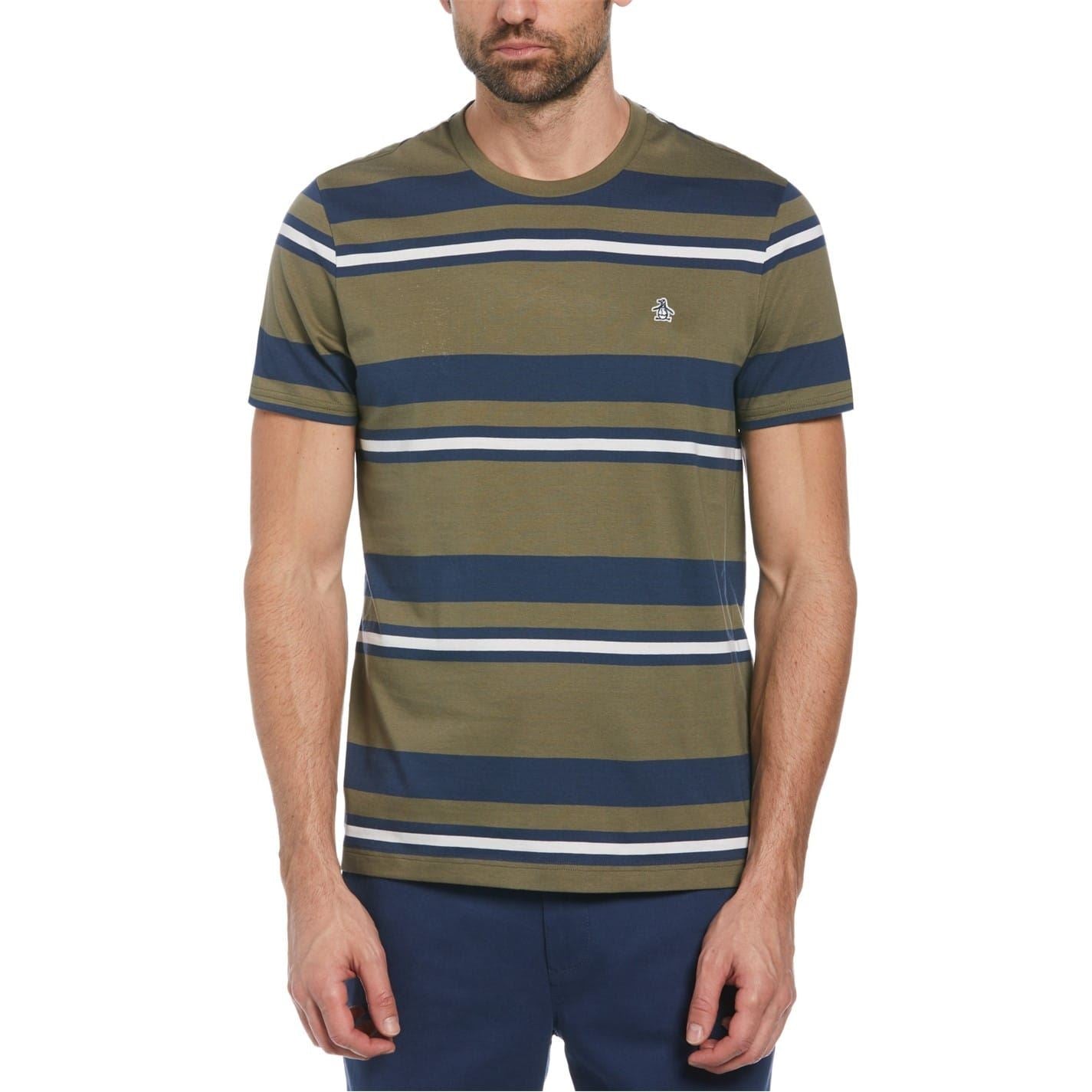 Original Penguin Slim Fit Crew Neck Stripe T-Shirt