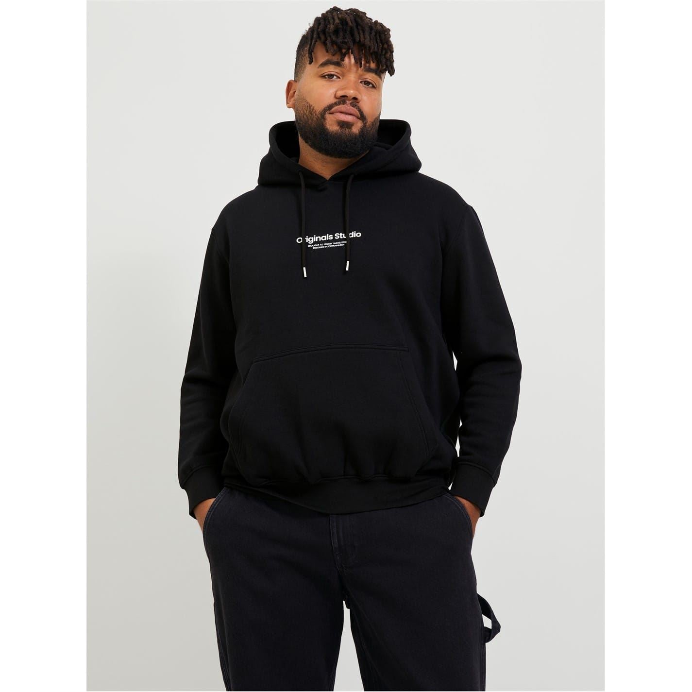 Jack and Jones Vester Lettering Kangaroo Pocket Sweatshirt