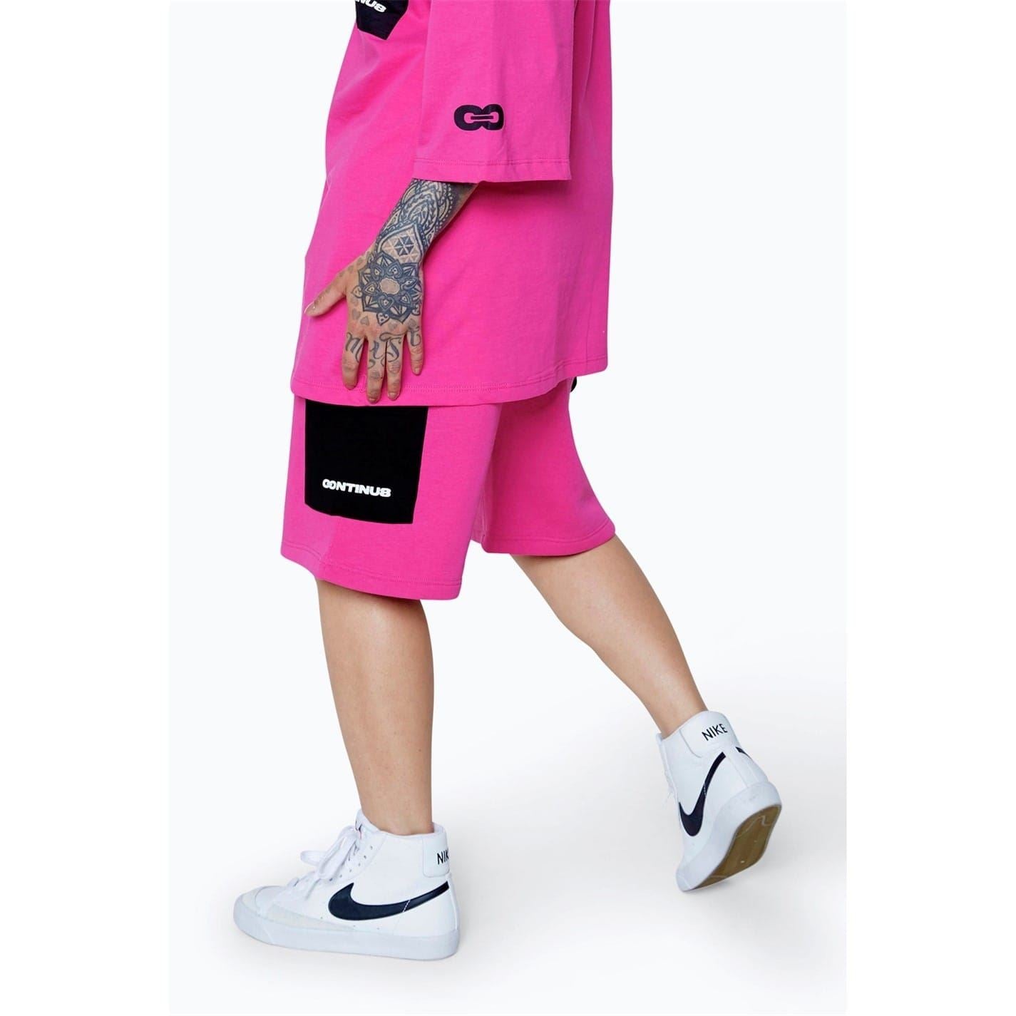 Hype Cargo Solid Patterned Shorts