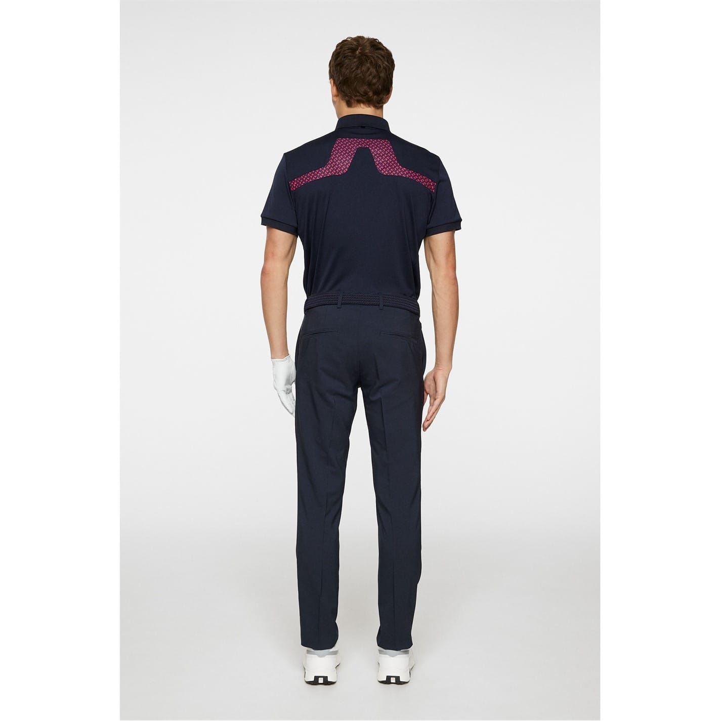 J Lindeberg Golf Elof Solid Patterned Slim Straight Trousers
