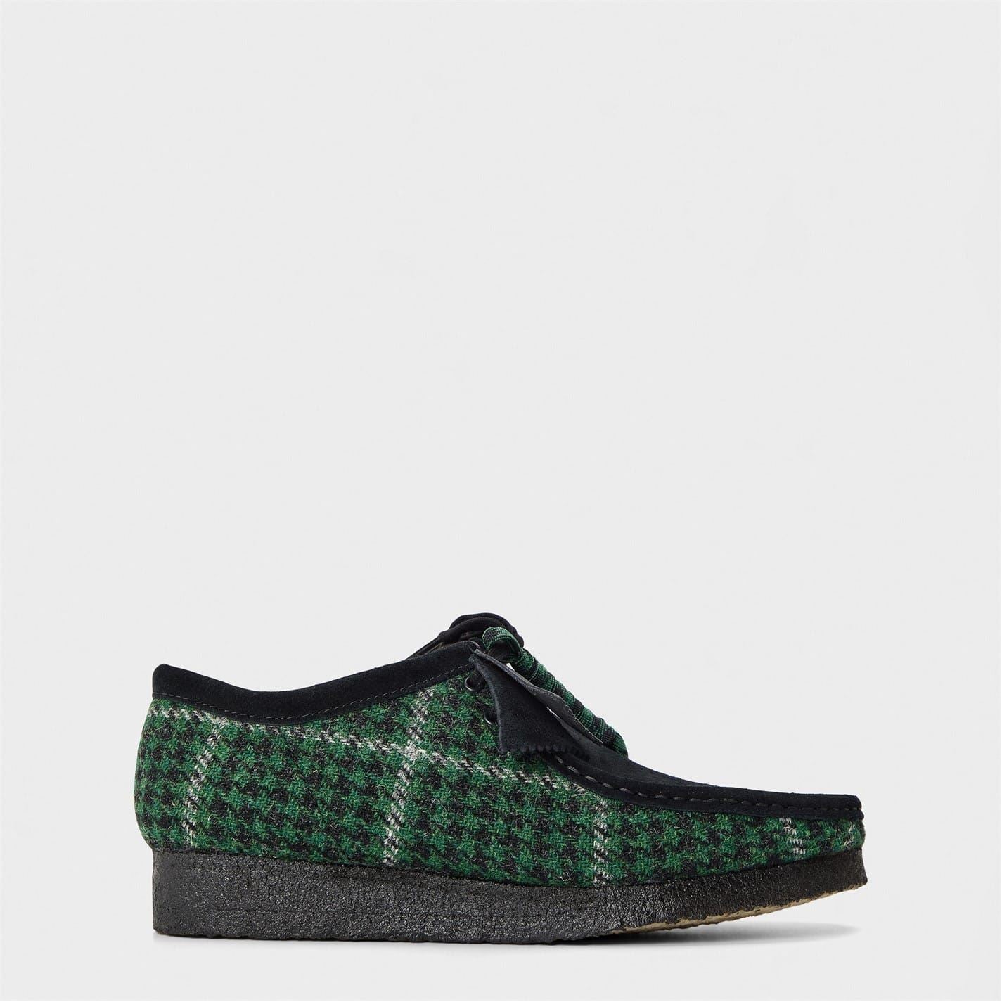 Clarks Originals Wallabee Tweed Moccasin Loafers with Houndstooth