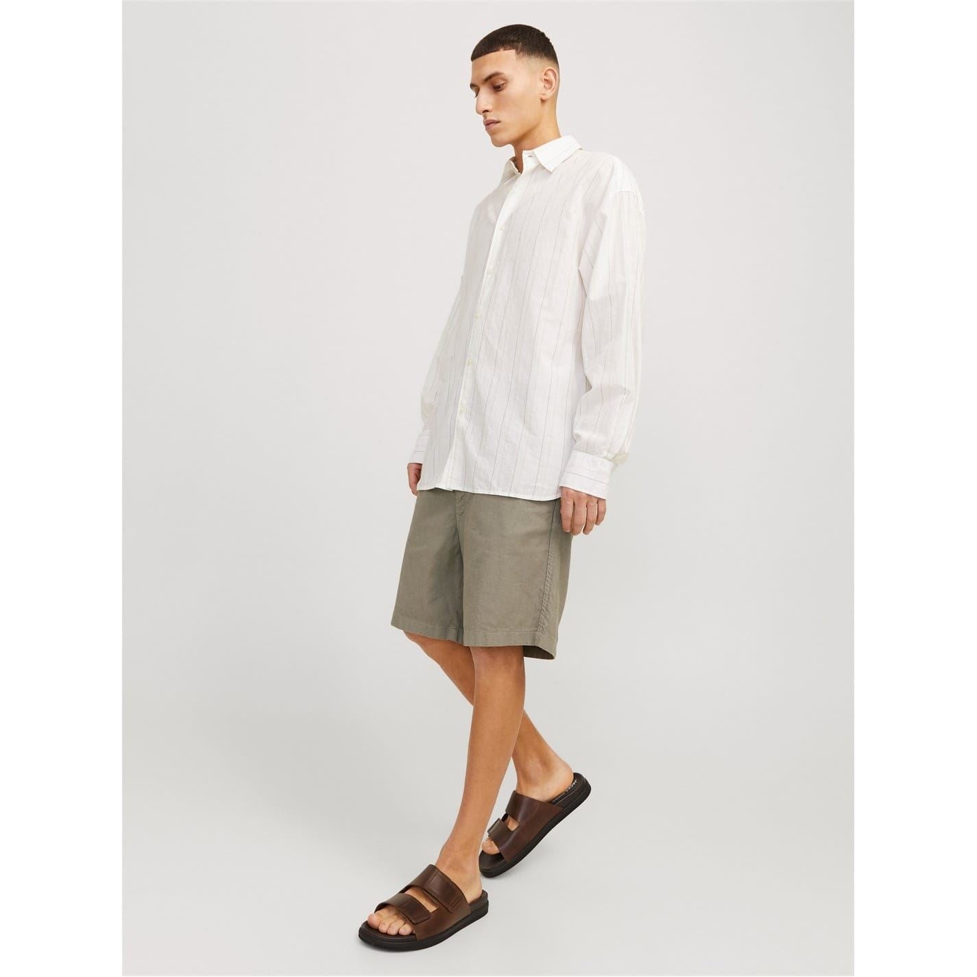 Jack and Jones Linen Bermuda Shorts