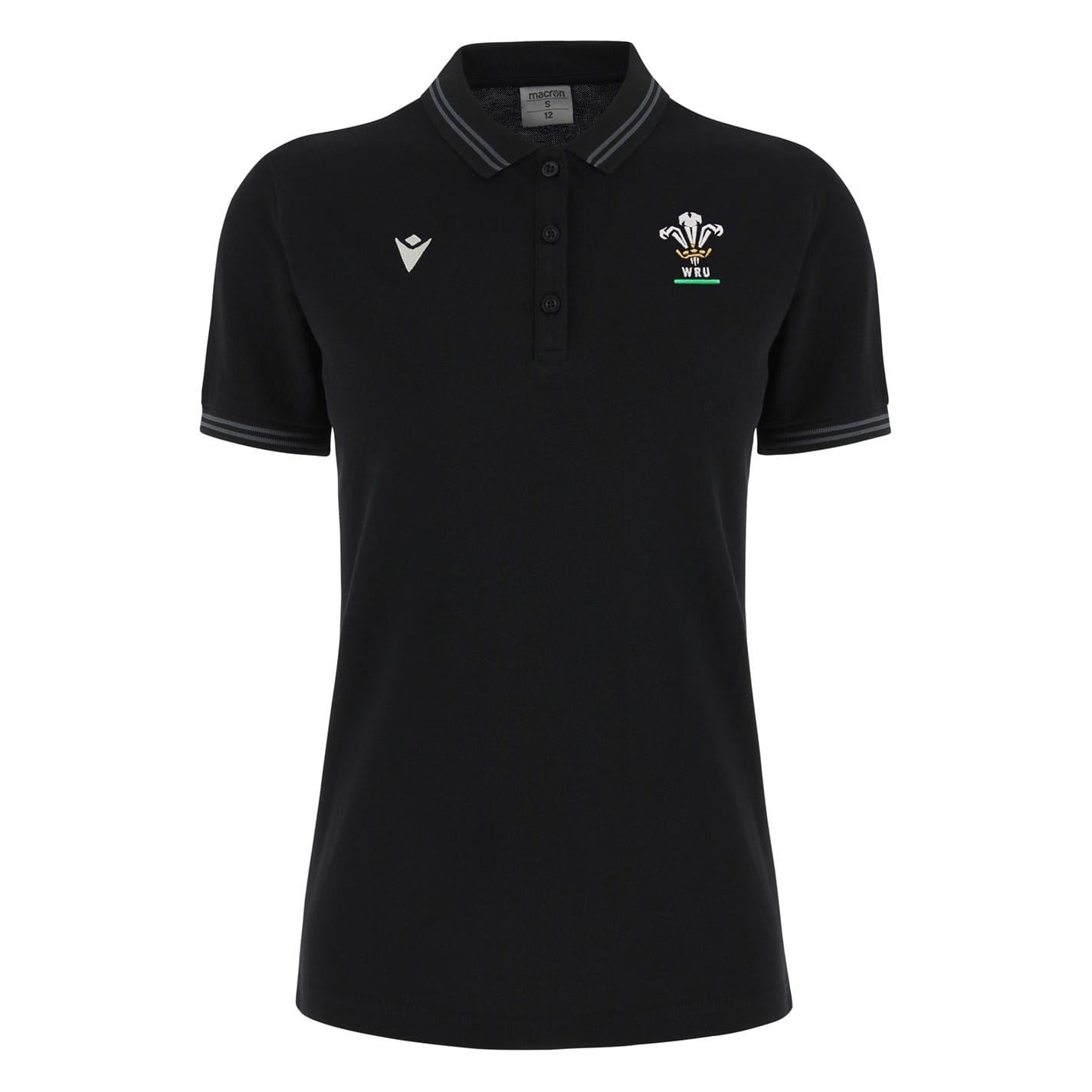 Macron Womens Wales Rugby Union Polo Shirt 2024