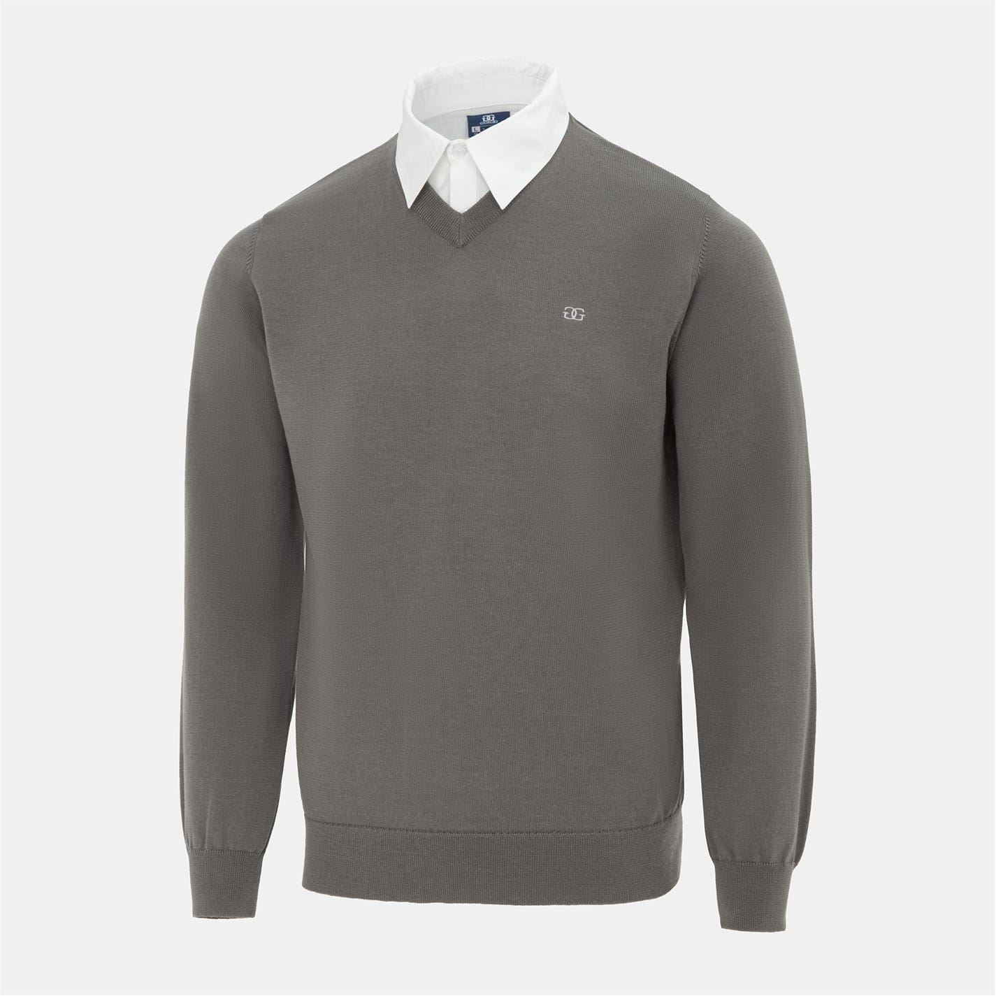 Giorgio Mens Mock V Neck Knitted Sweater