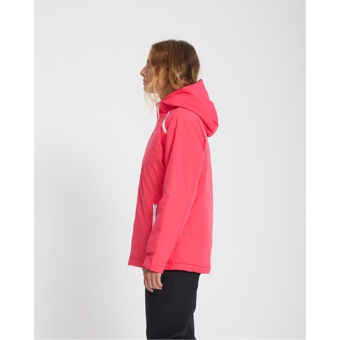 Spyder Solid Patterned Hooded Ski Jacket