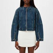 EB Denim Logan Boxy Moto Denim Jacket