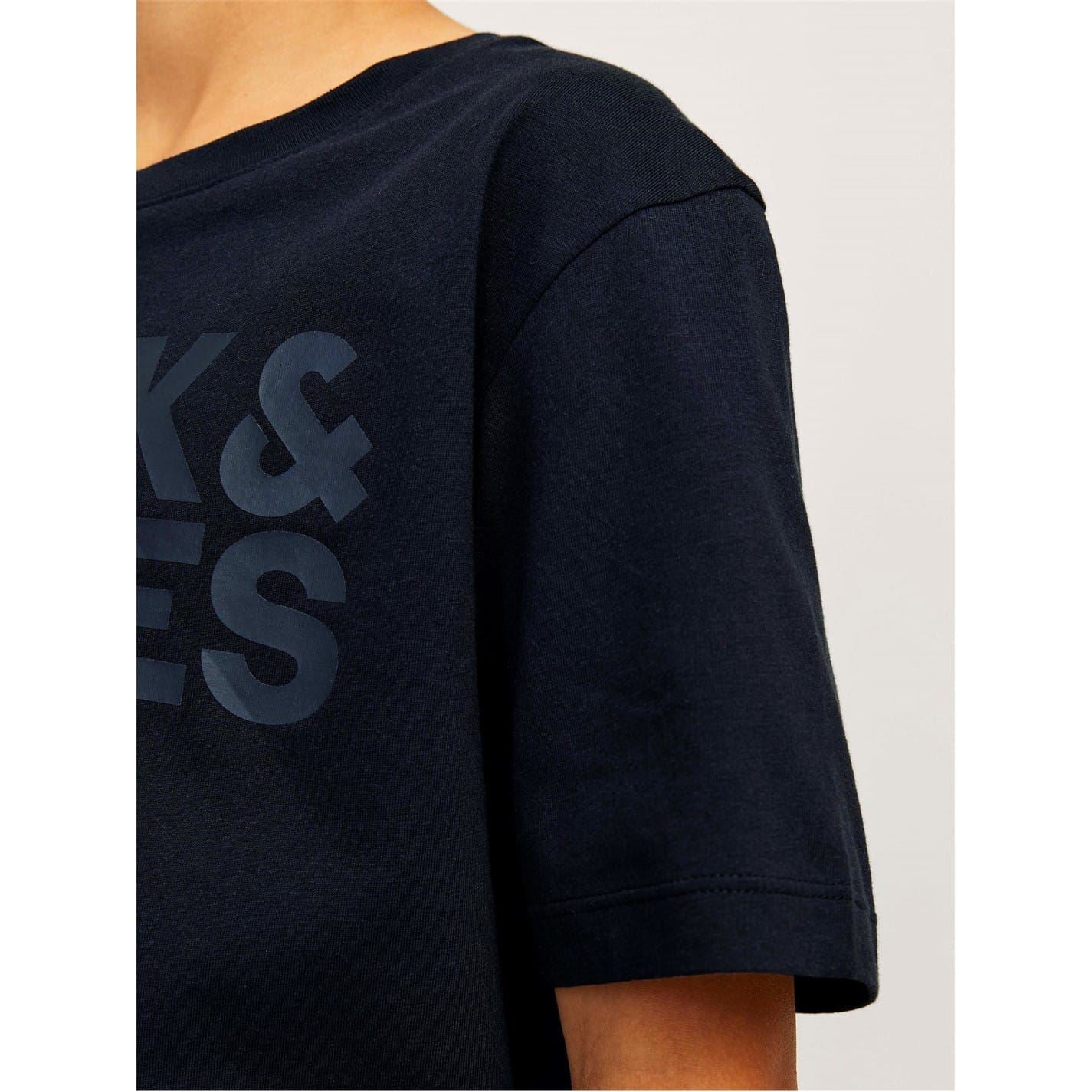 Jack and Jones Logo Print Crew Neck Short Sleeve T-Shirt