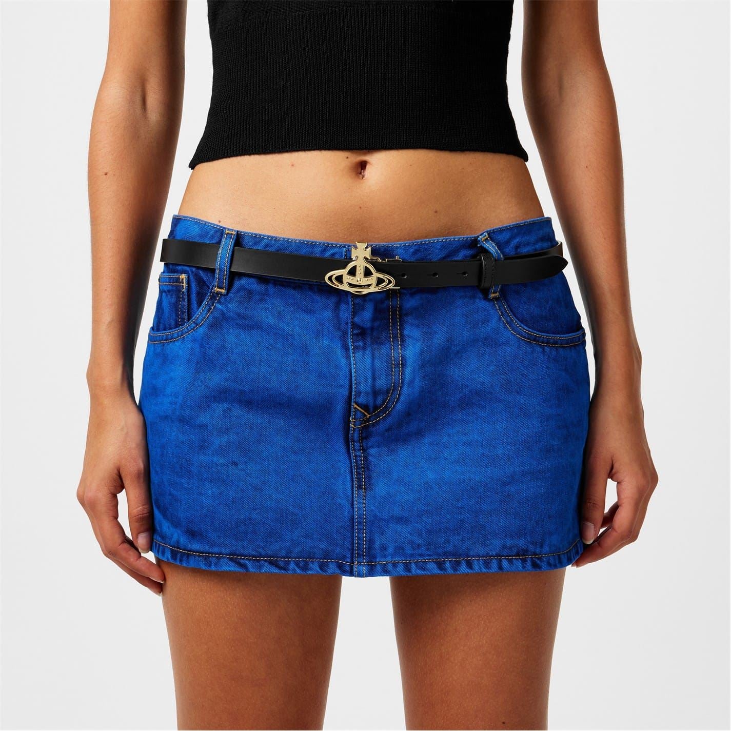 Vivienne Westwood Slim Line Orb Buckle Belt