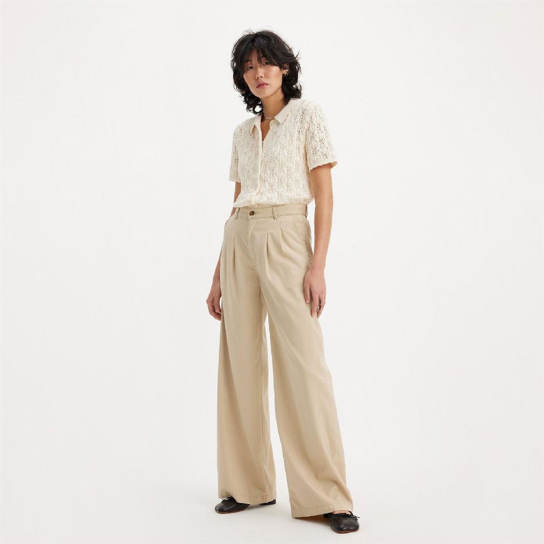 Levis Pleated Wideleg Trouser Safari