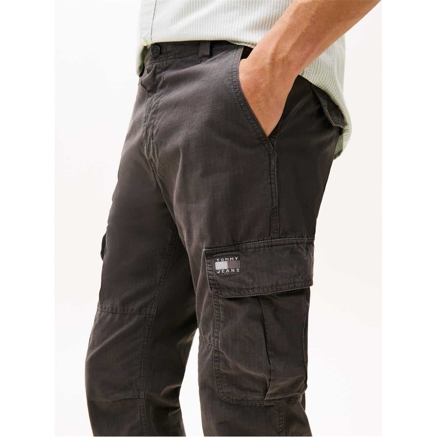 Tommy Jeans Solid Patterned Ryan Cargo Combat Pants