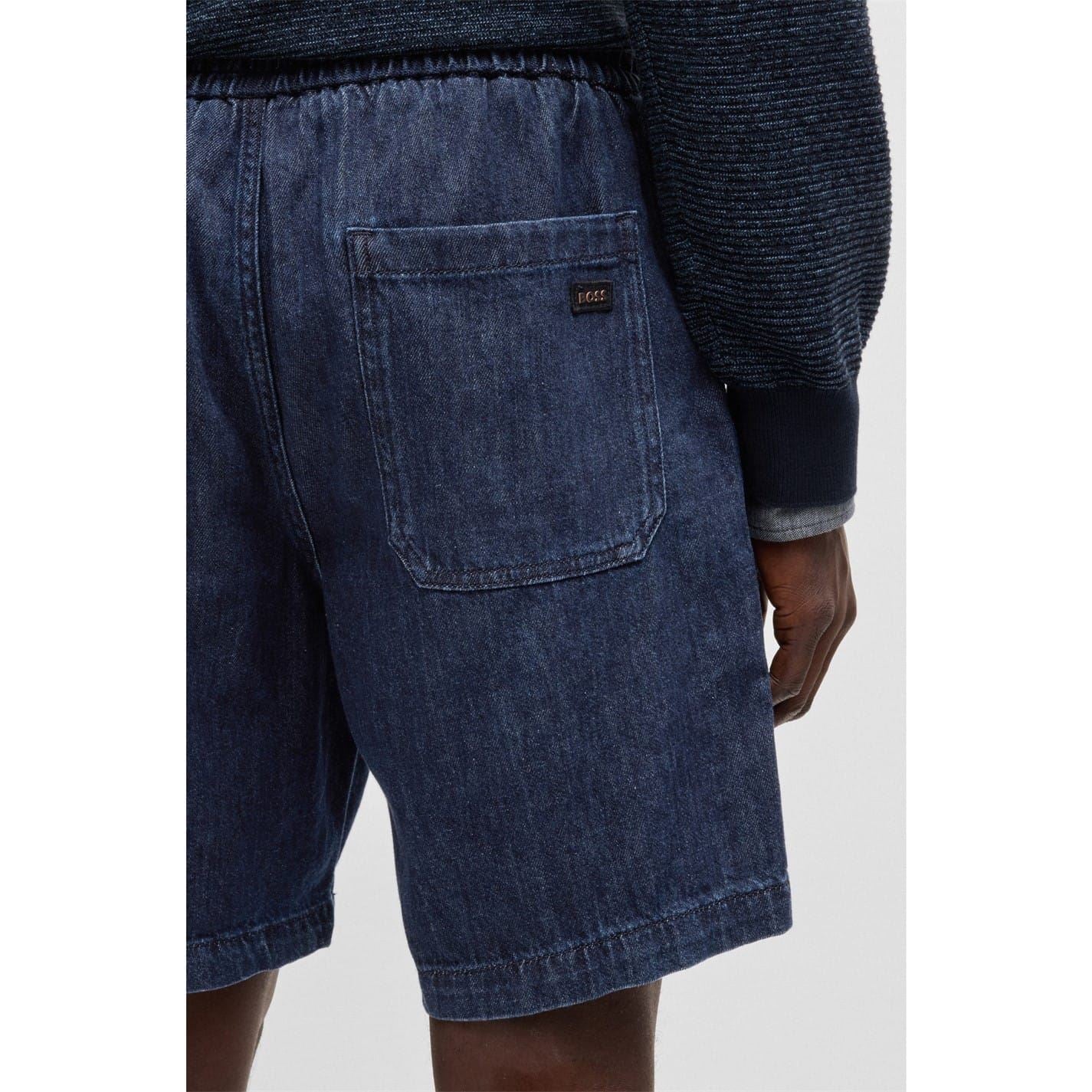 Boss Denim Bermuda Shorts with Metal Drawcord