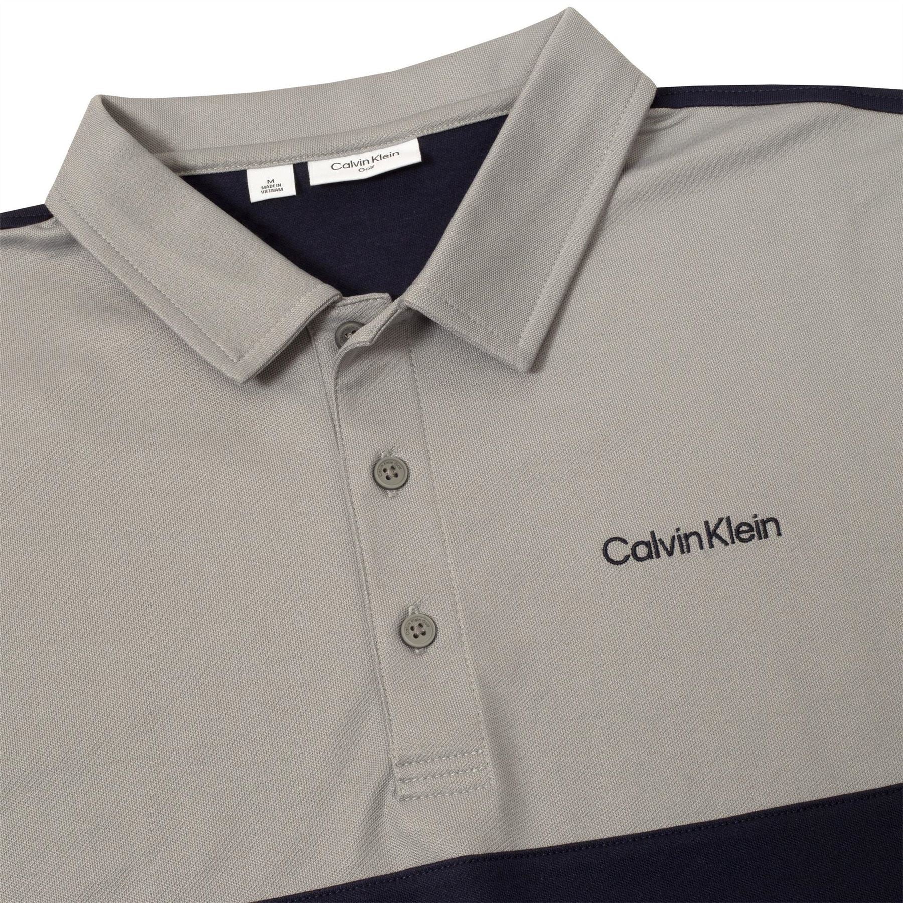 Calvin Klein Golf Embroidered Collared Neck Short Sleeve Polo Shirt