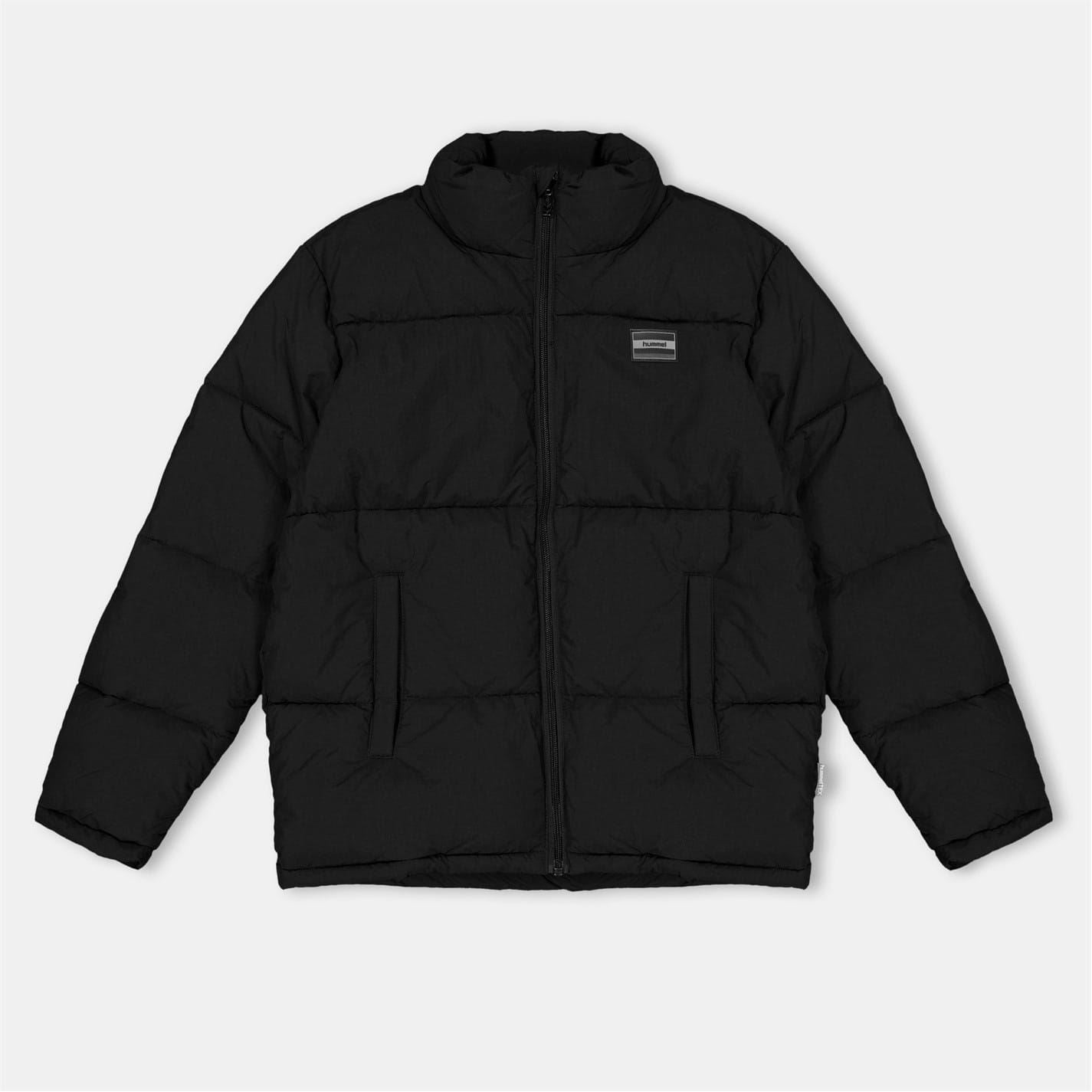 Hummel Solid Patterned Mock Neck Puffer Jacket