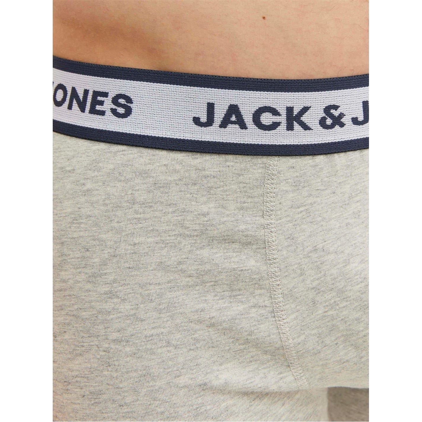 Jack and Jones Mens Pack Solid Boxer Briefs Plus Size