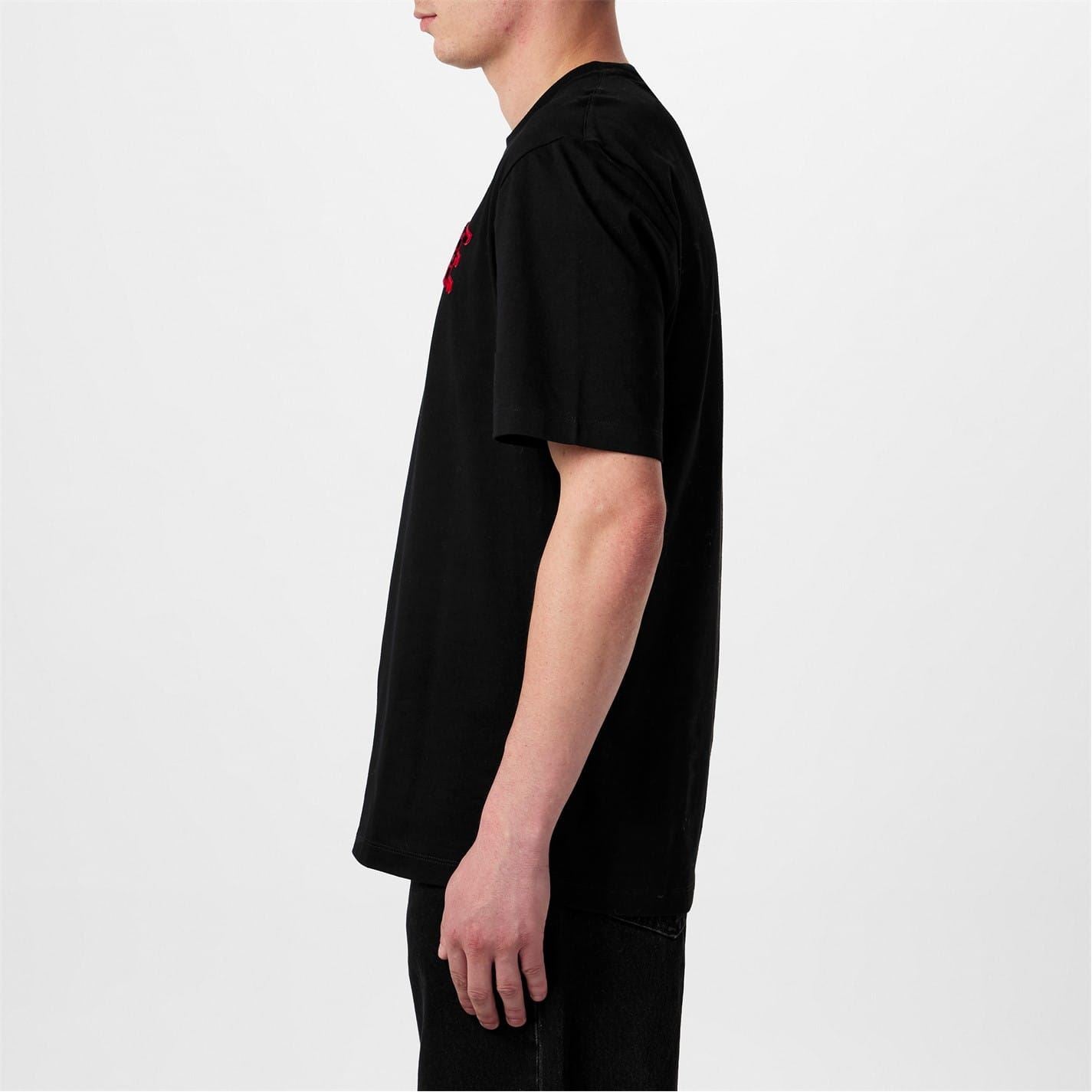 Versace Embroidered Logo Crew Neck T-Shirt