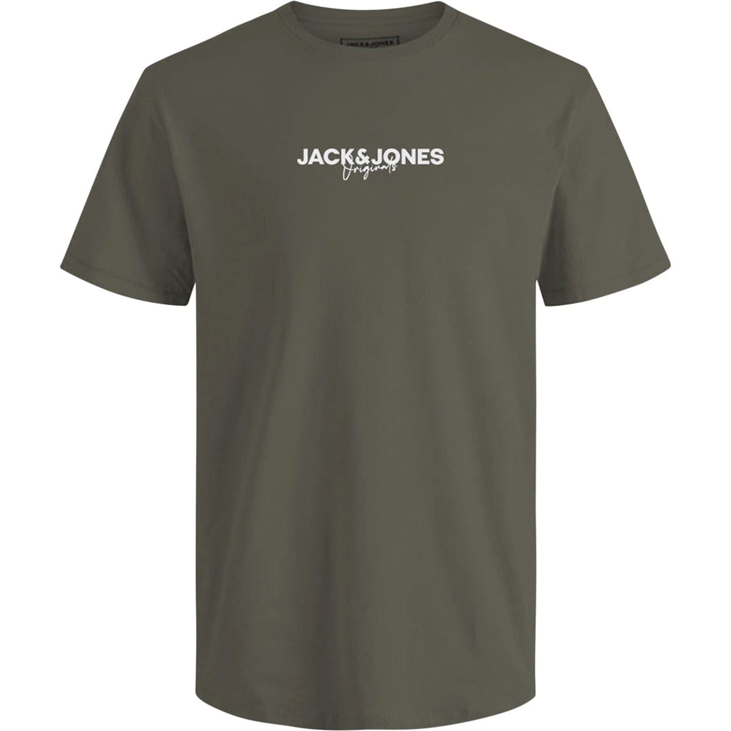 Jack and Jones Mens 5 Pack Short Sleeve T-Shirt