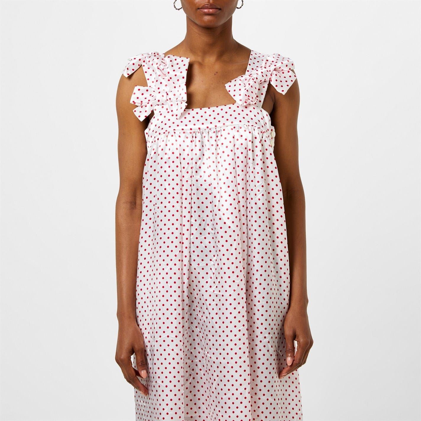 Comme des Garcons Girl Soft Satin Bow And Dots Dress