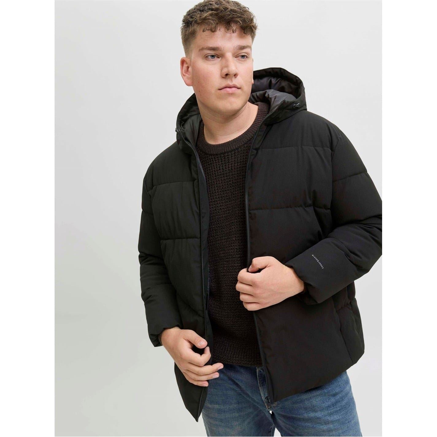 Jack and Jones Solid Patterned Global Puffer Jacket