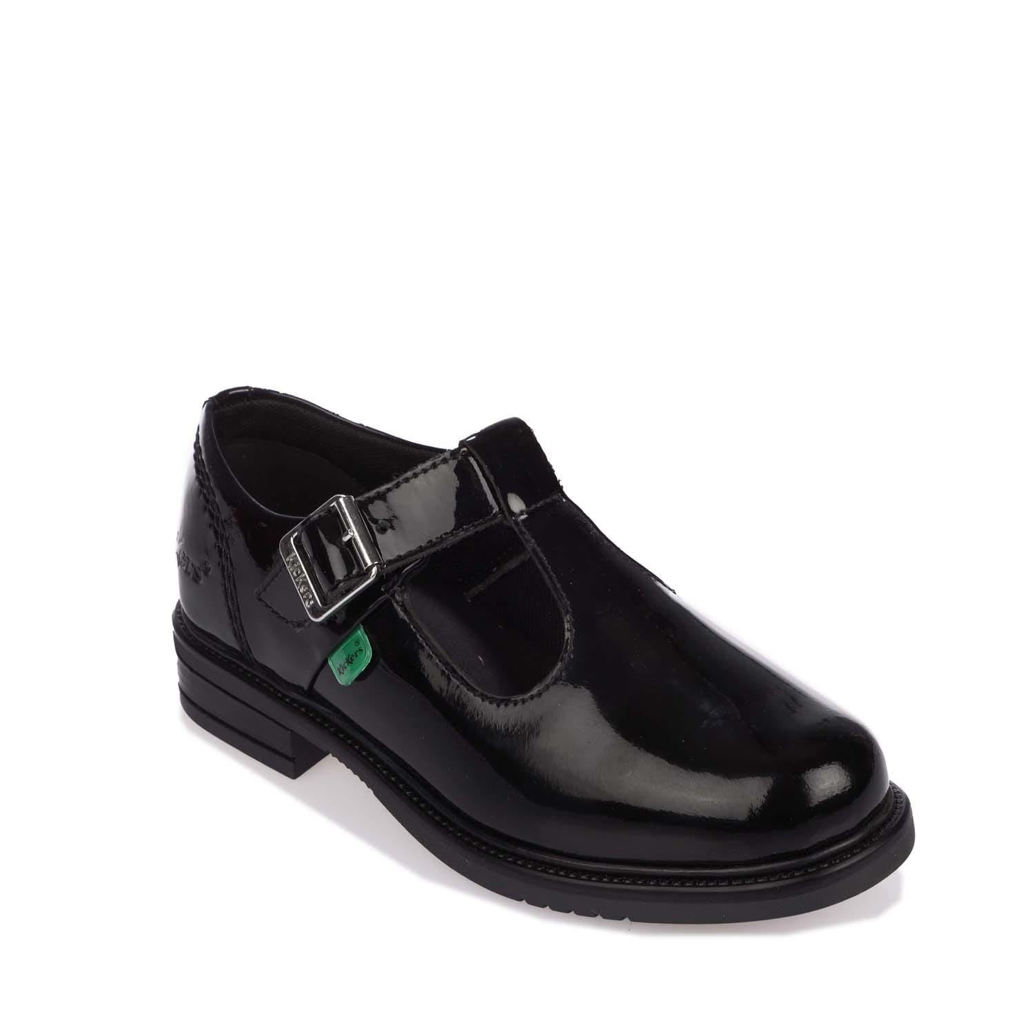 Kickers Childrens Lach T Bar Patent Shoe