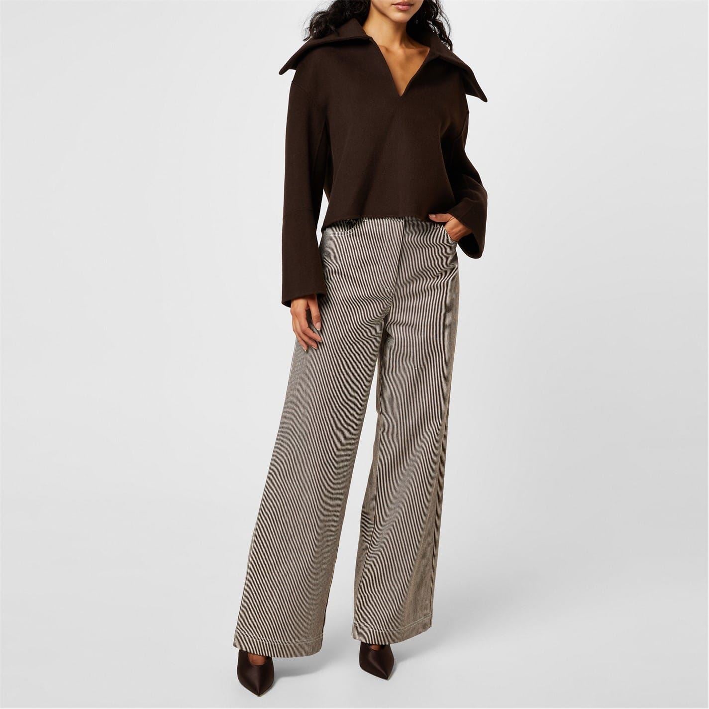 Nanushka Maxe Knit V-Neck Relaxed Fit Sweater