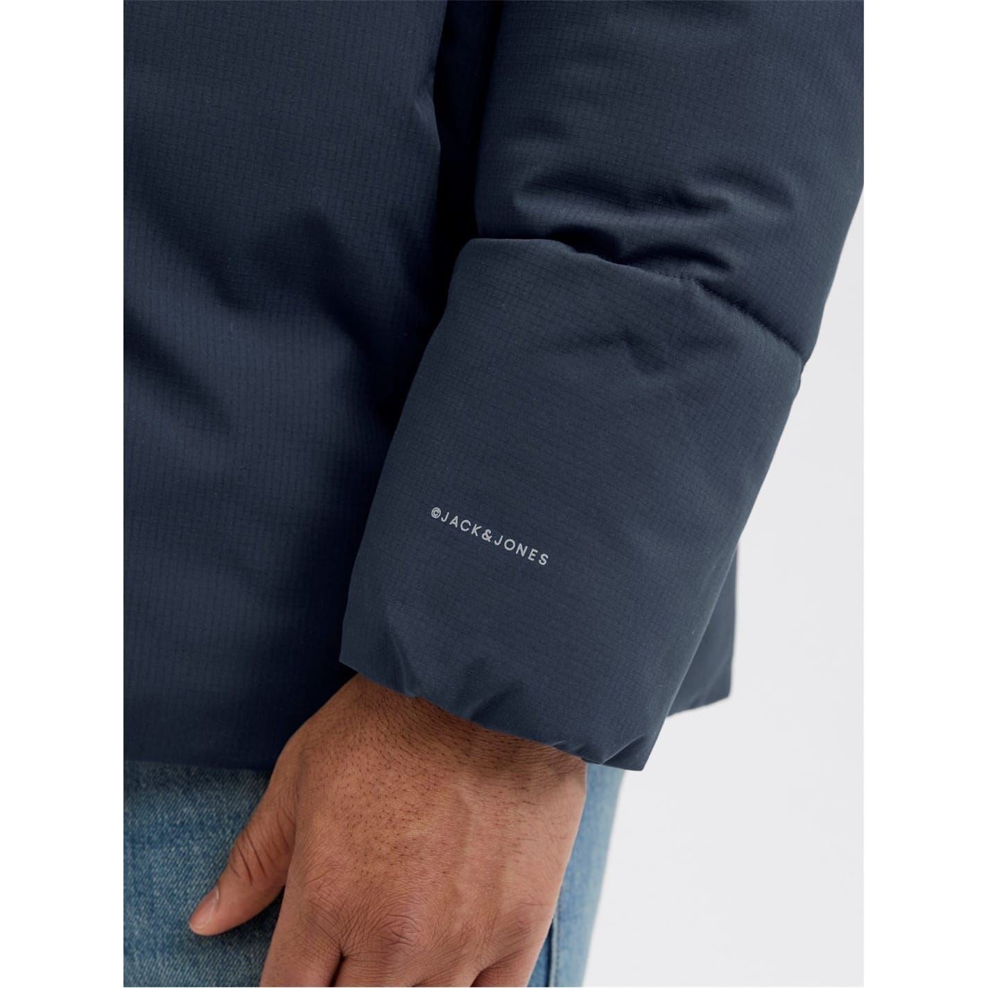 Jack and Jones Solid Patterned Global Puffer Jacket