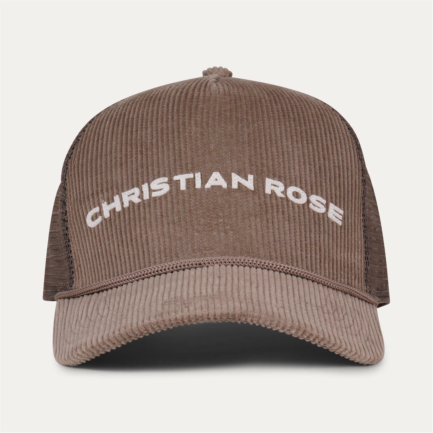 Christian Rose Lettering Adjustable Trucker Cap