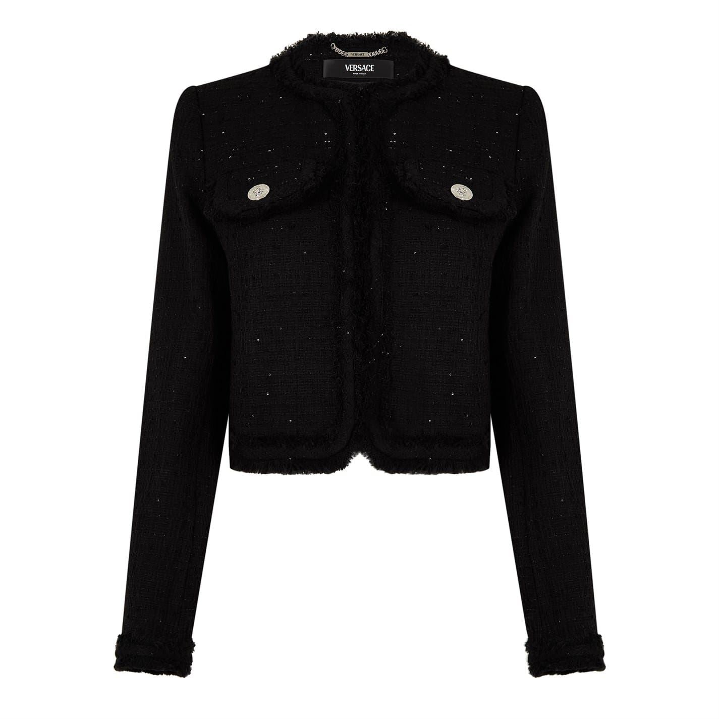 Versace Tweed Cardigan Jacket