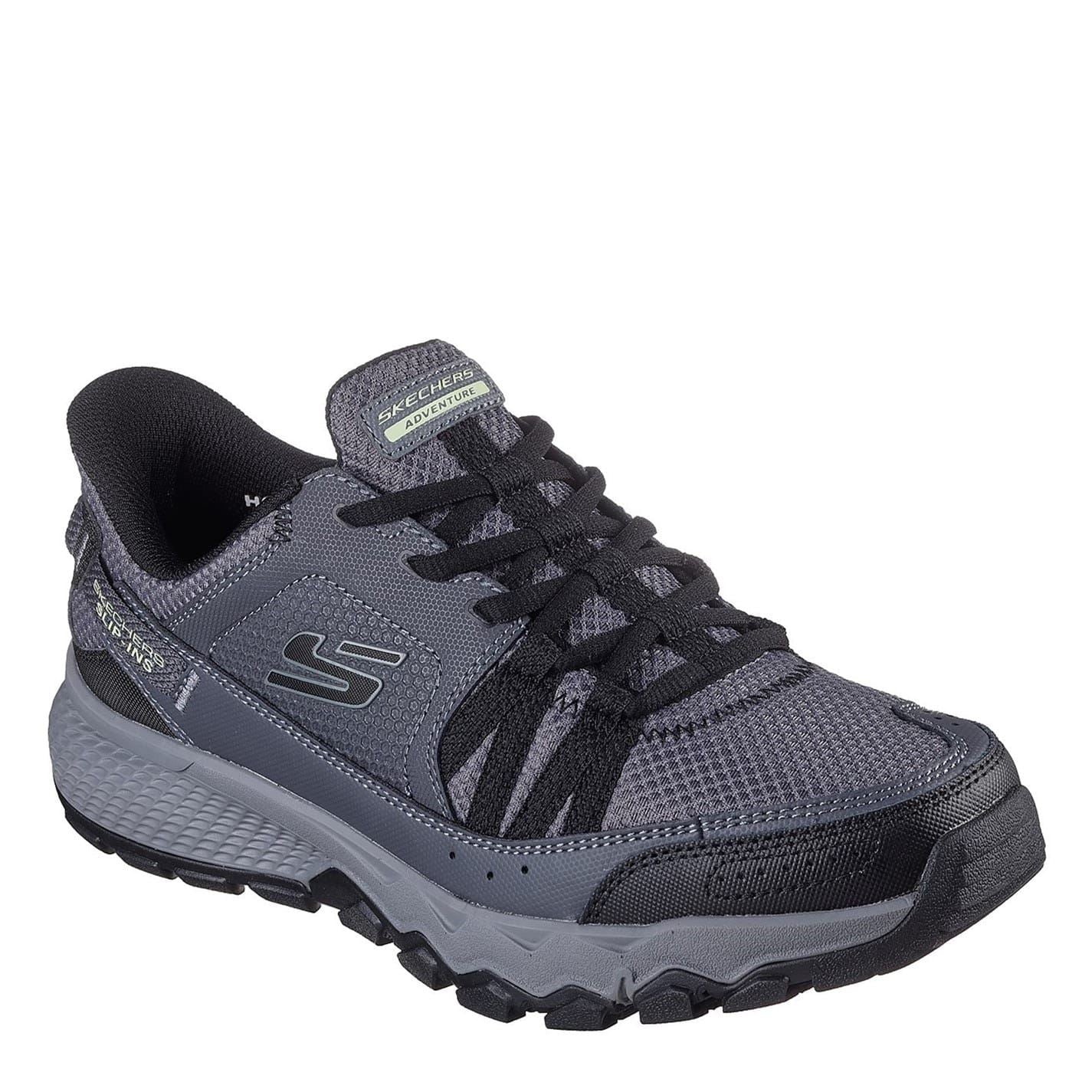 Skechers Slip Ins Leather Lace Up Textured Trainers