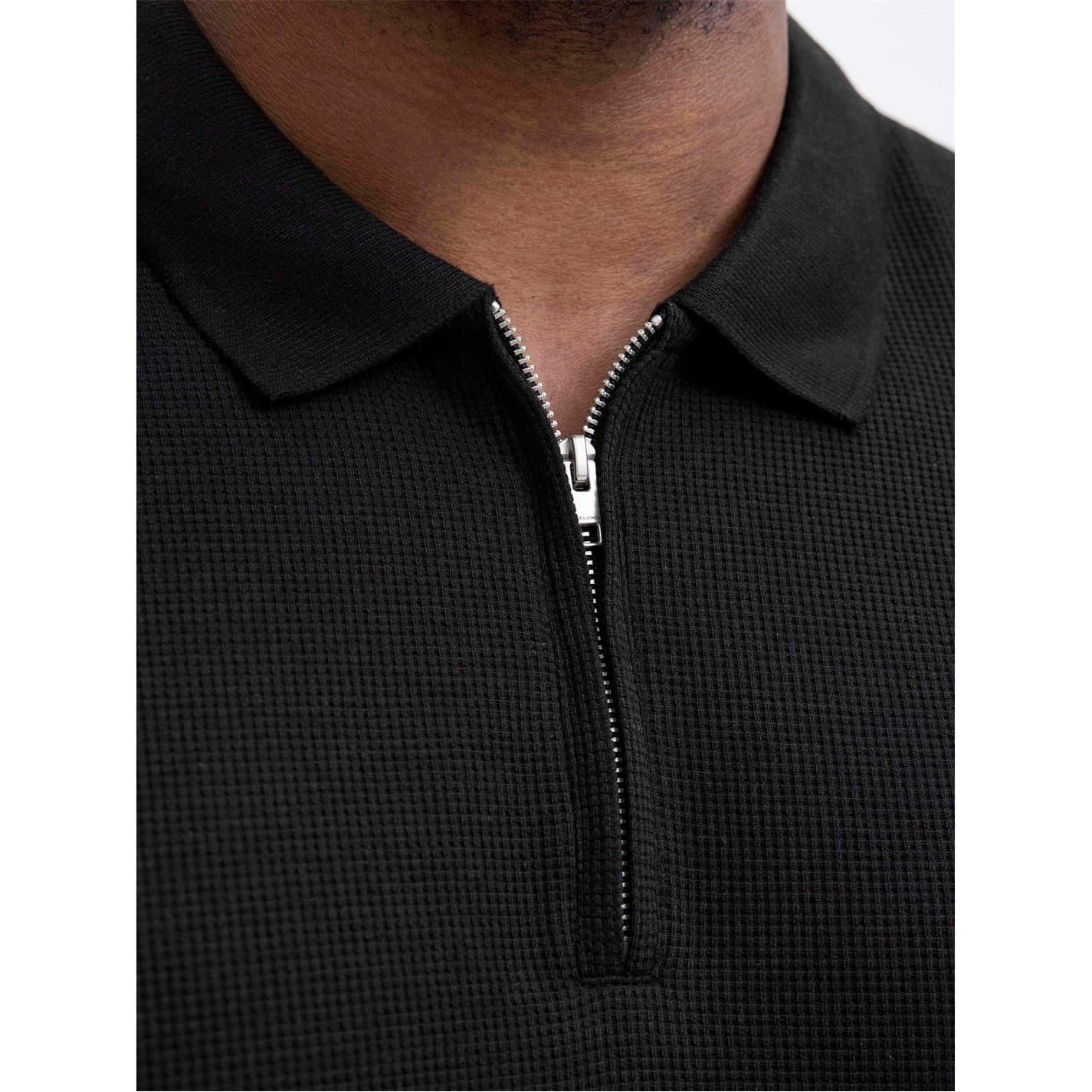 Jack and Jones Mens Zip Polo Plus Size