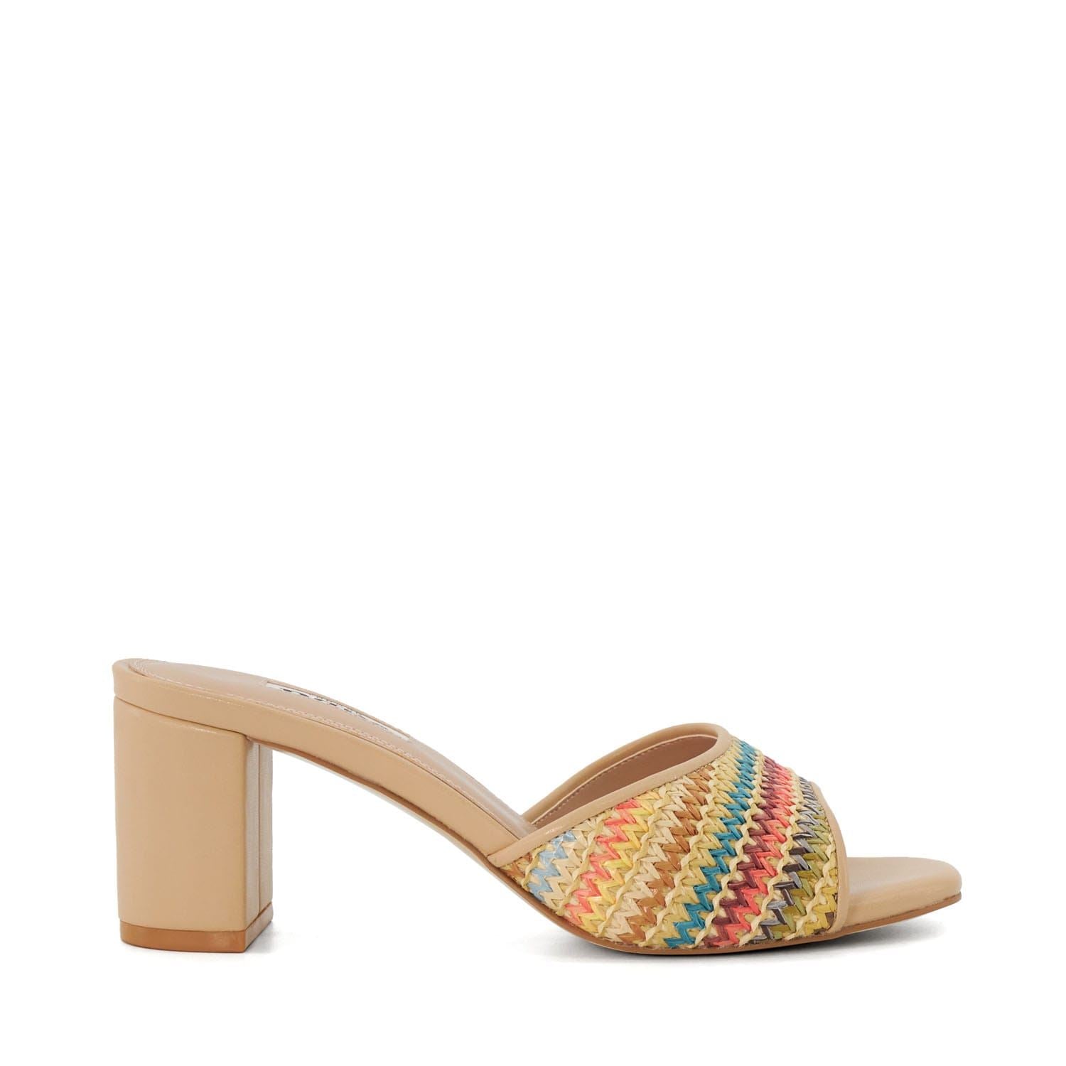 Dune London Multicolour Rainbow Crochet Mule Sandals