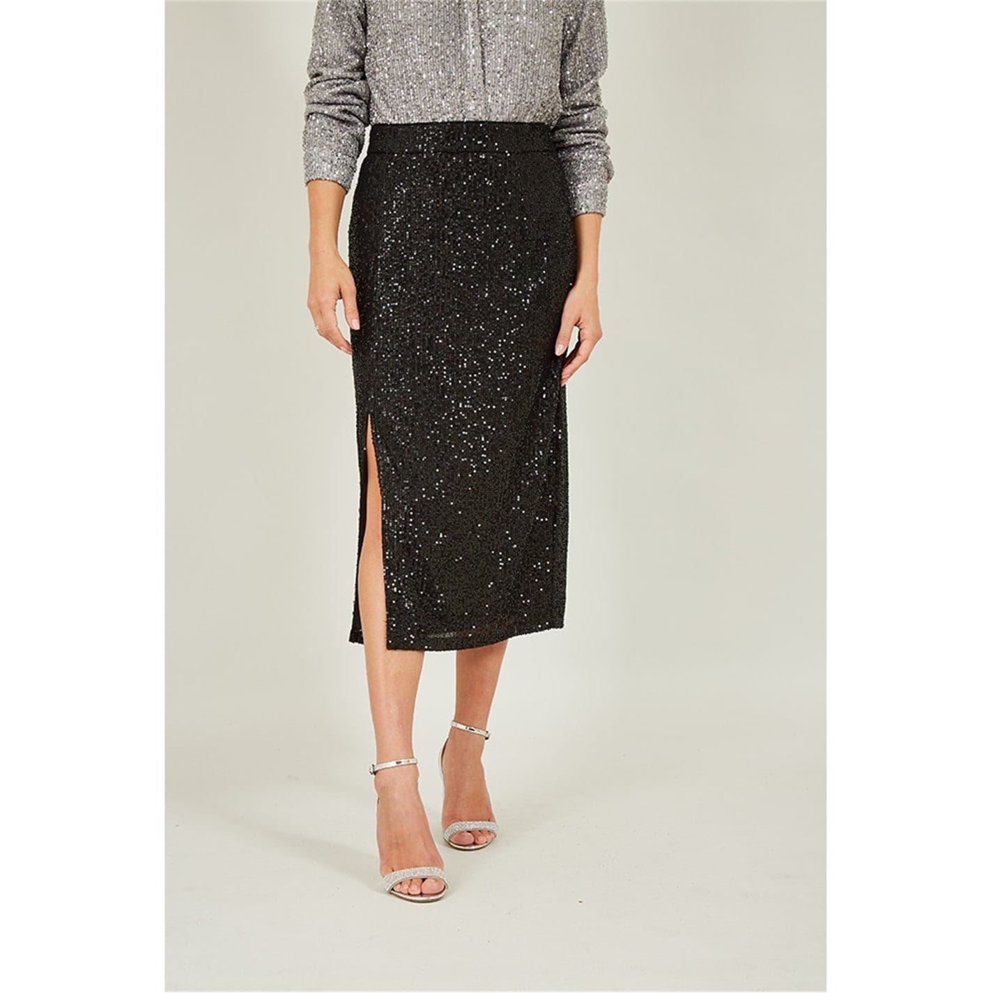 Yumi Sequin Fitted Skirt