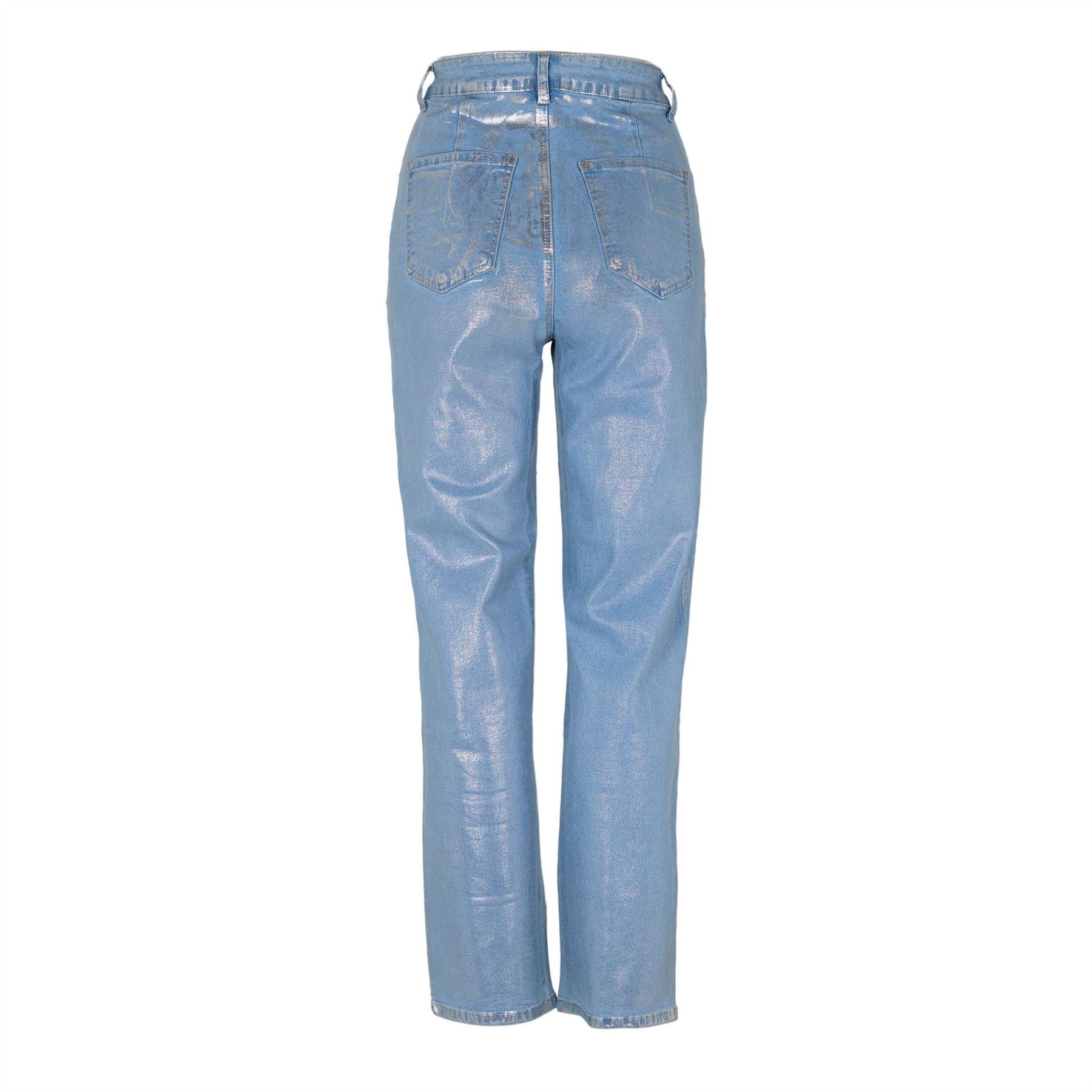 Amylynn Lupe Metallic Patterned Five Pocket Pants