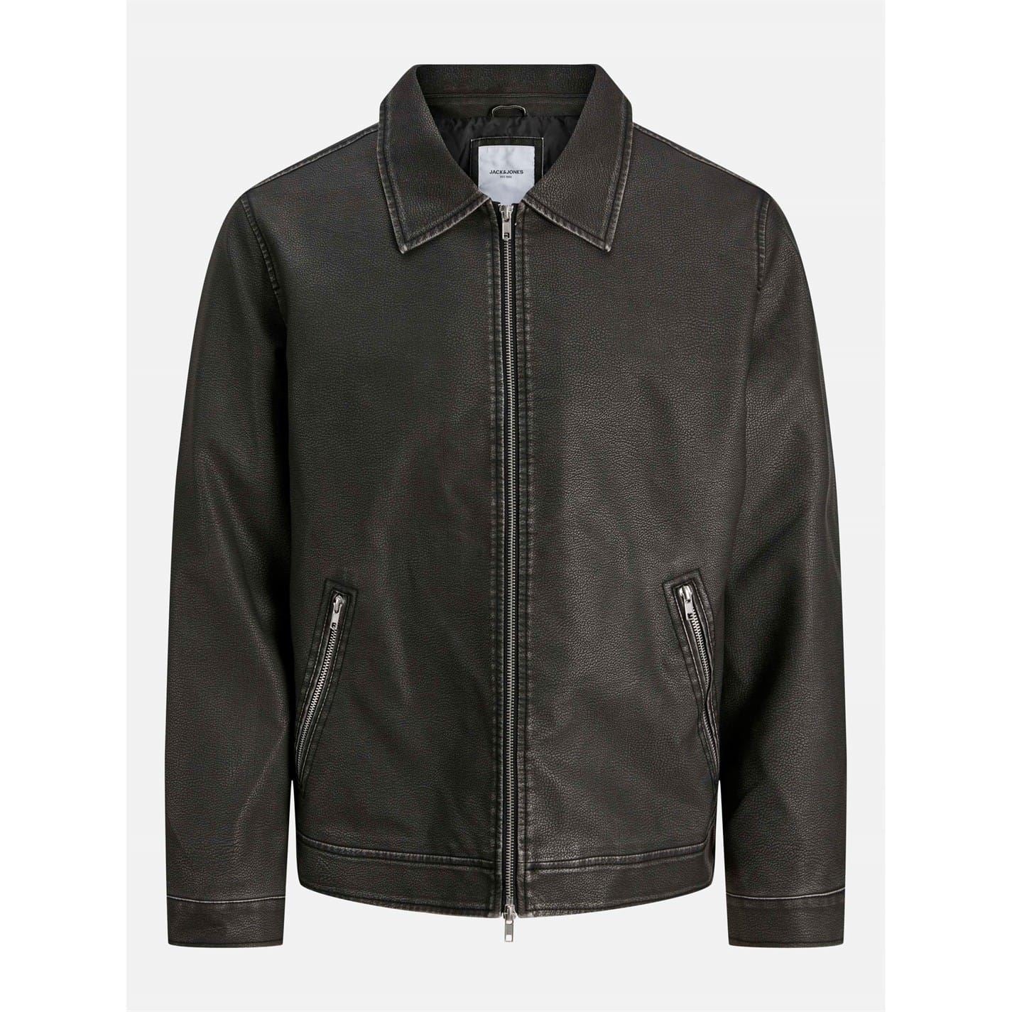 Jack and Jones Mens Pu Jacket