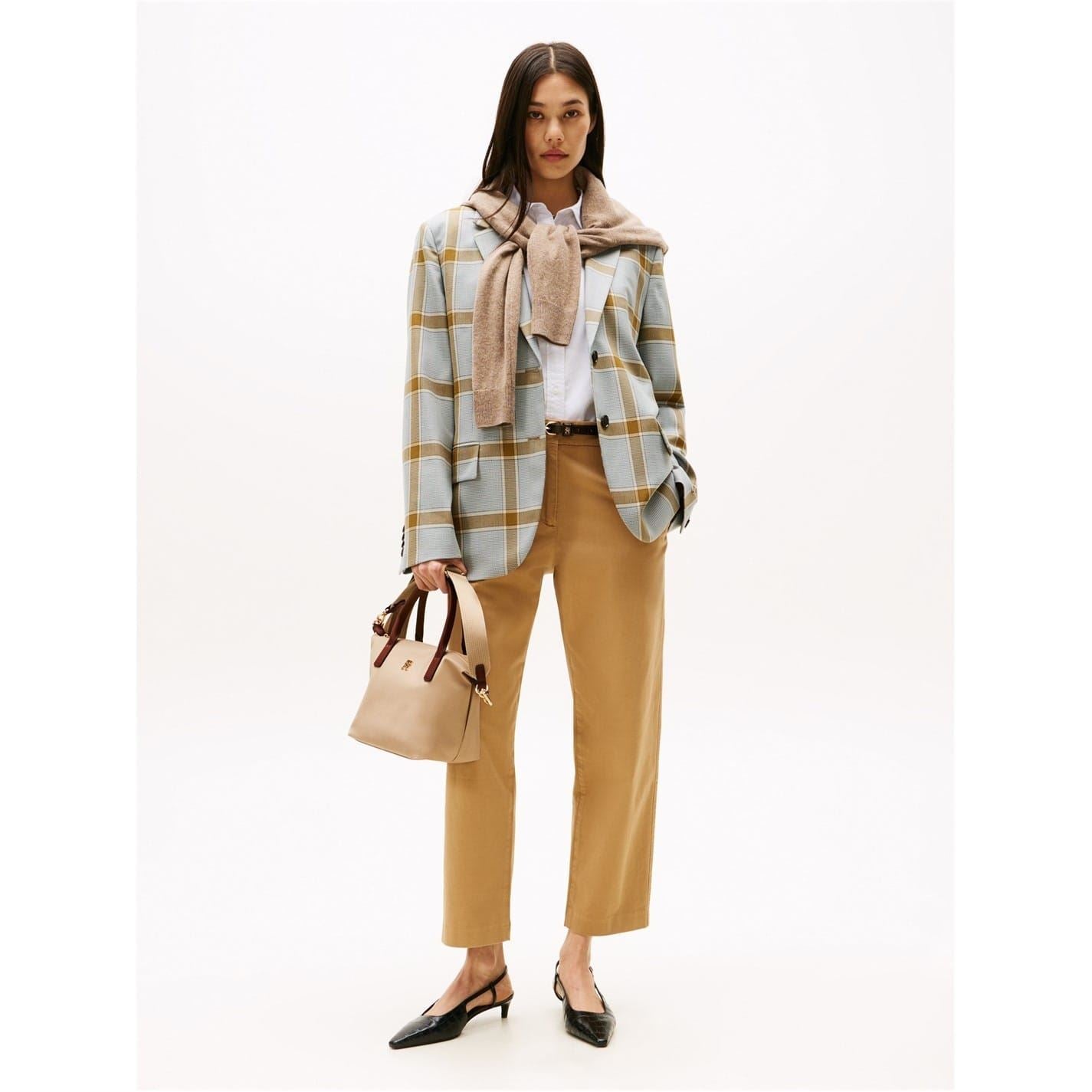 Tommy Hilfiger Popette Mini Trapezoid Tote with Gold Tone Hardware