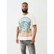 True Religion Regular Fit Globe Buddha Print T-Shirt