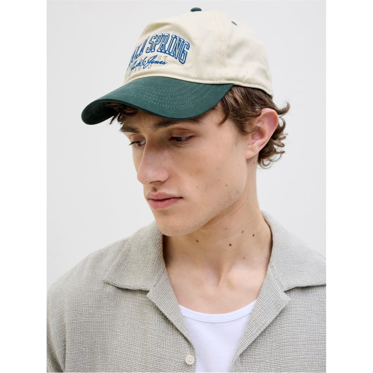 Jack and Jones Jacpalme Lettering Curved Brim Dad Cap