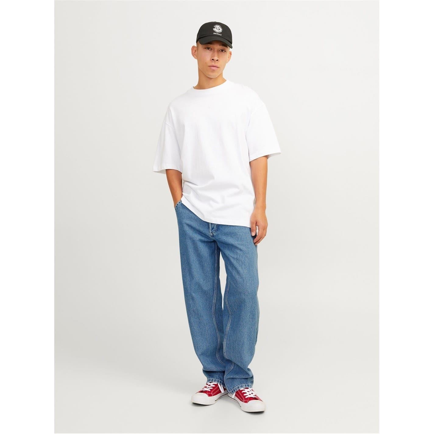 Jack and Jones Eddie Worker Wide Leg Relaxed Fit Jeans