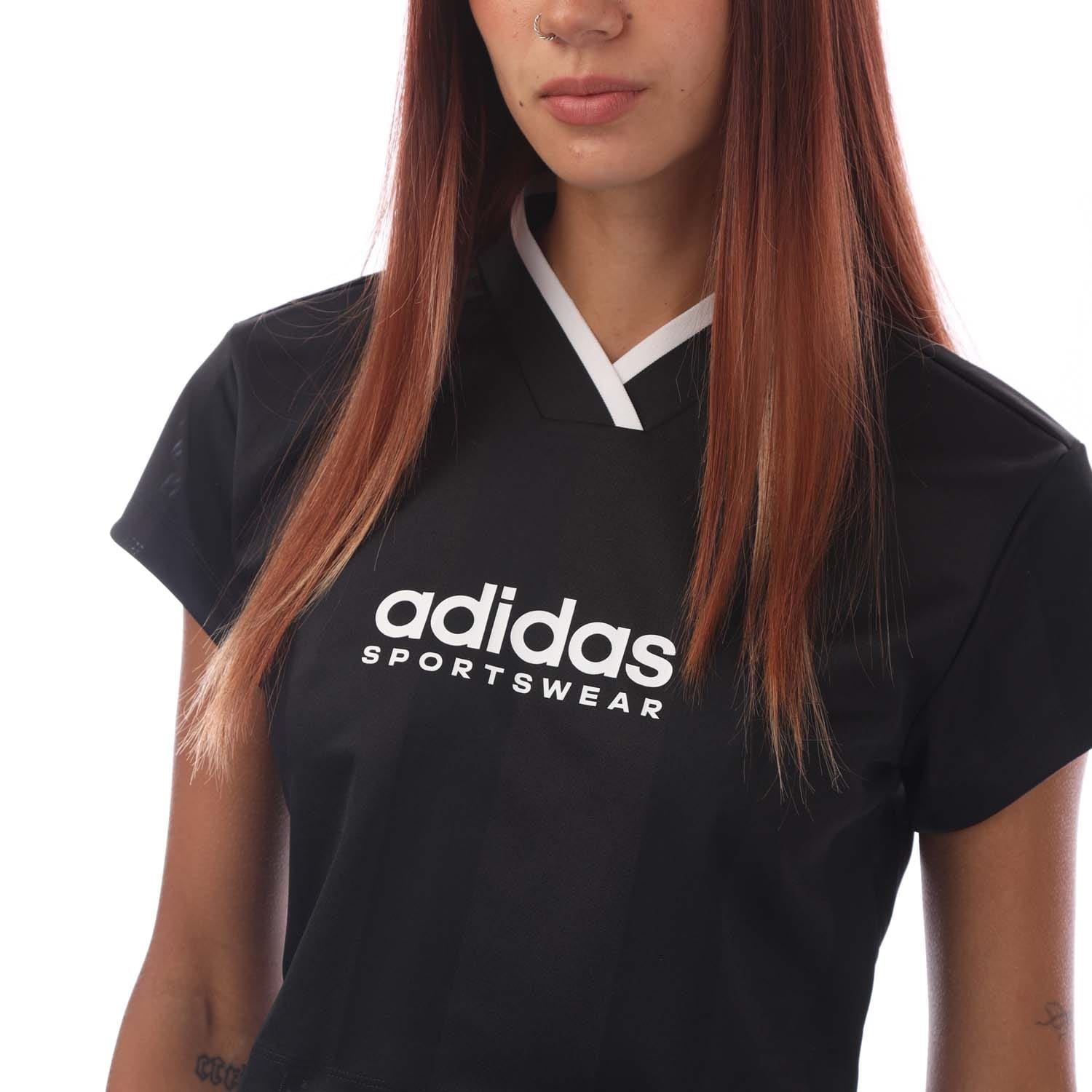 adidas Tiro Colorblock Crop T-Shirt